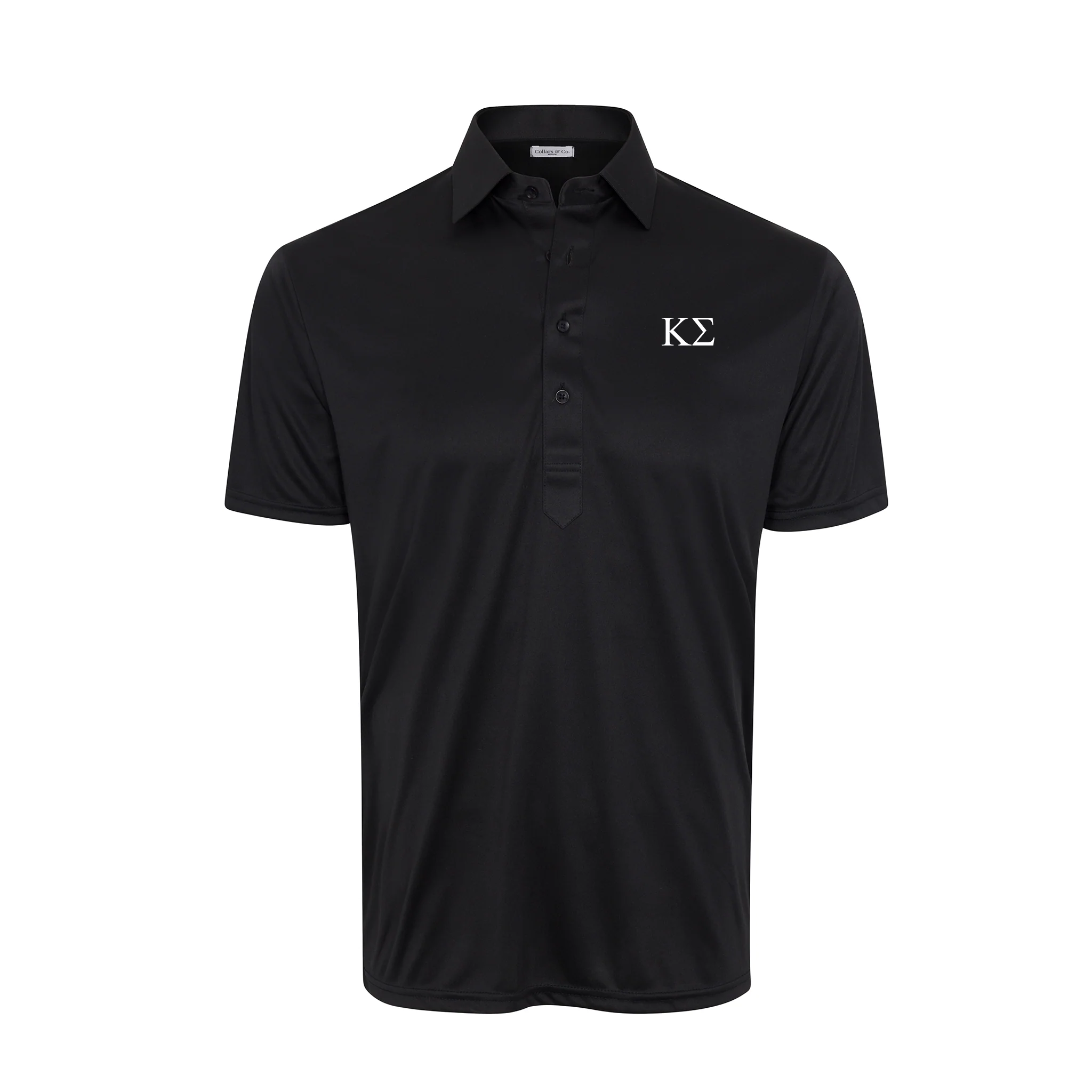 Kappa Sigma Semi-Spread Collar Polo Black