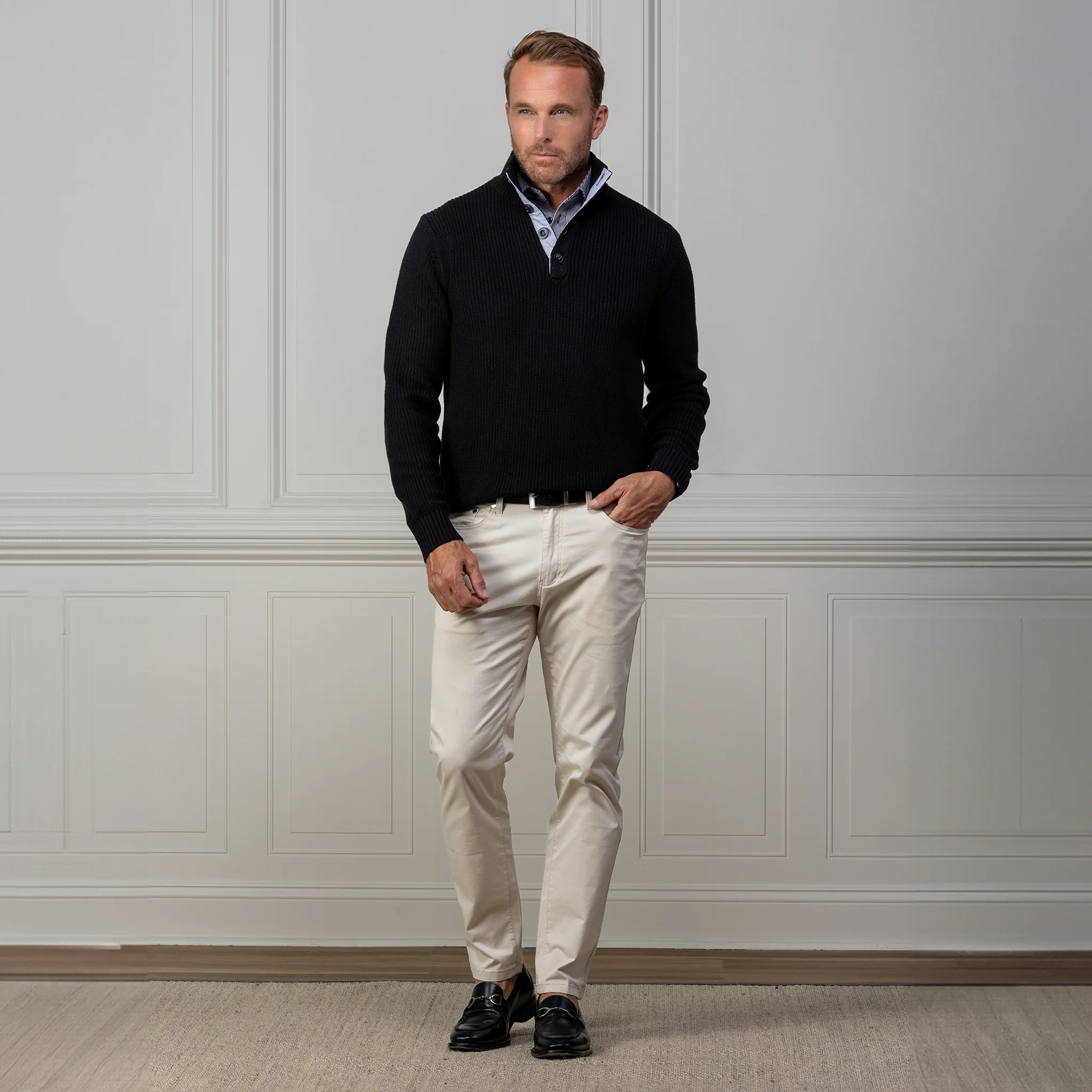 Kennebunkport Black Cotton Sweater - Image 3