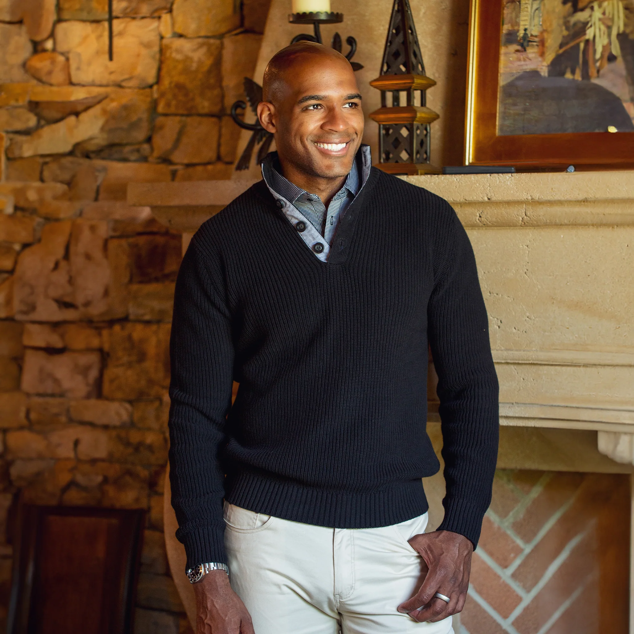 Kennebunkport Black Cotton Sweater - Image 5