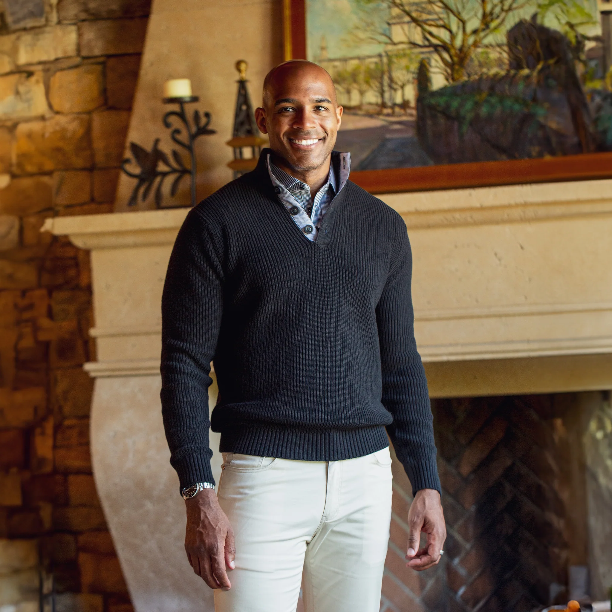 Kennebunkport Black Cotton Sweater - Image 6