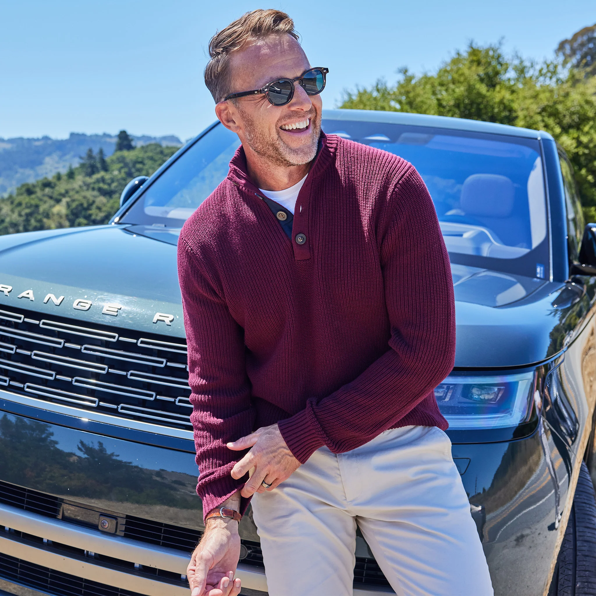 Kennebunkport Burgundy Cotton Sweater - Image 3
