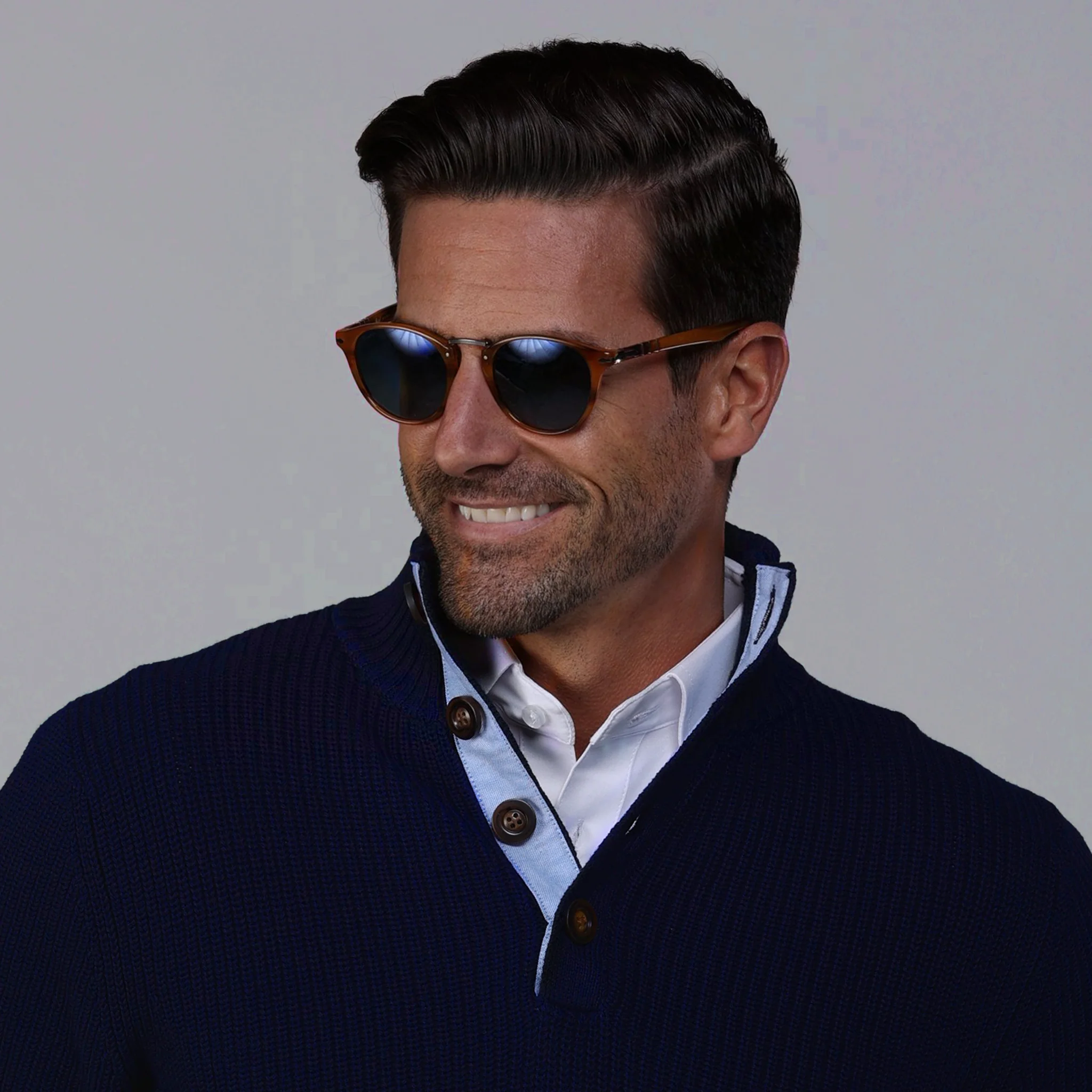 Kennebunkport Navy Cotton Sweater - Image 3