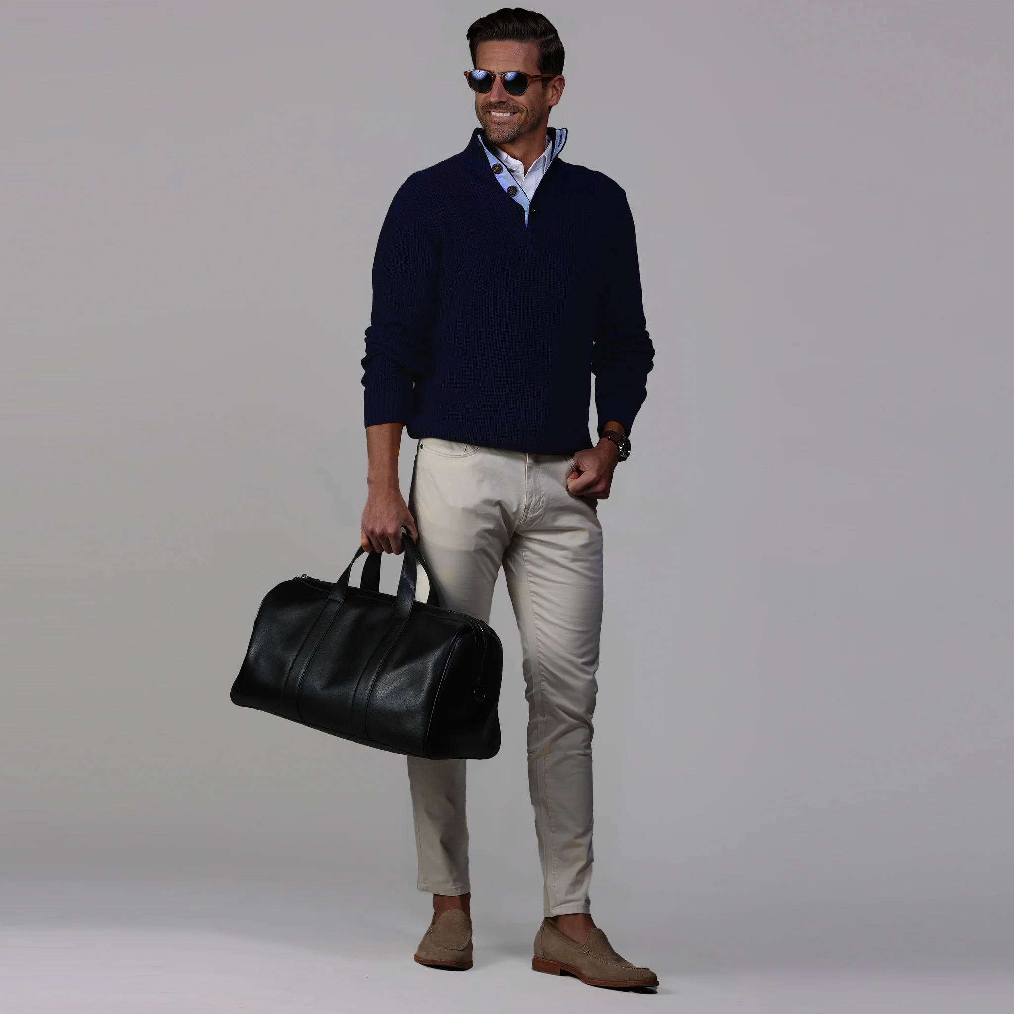 Kennebunkport Navy Cotton Sweater - Image 5
