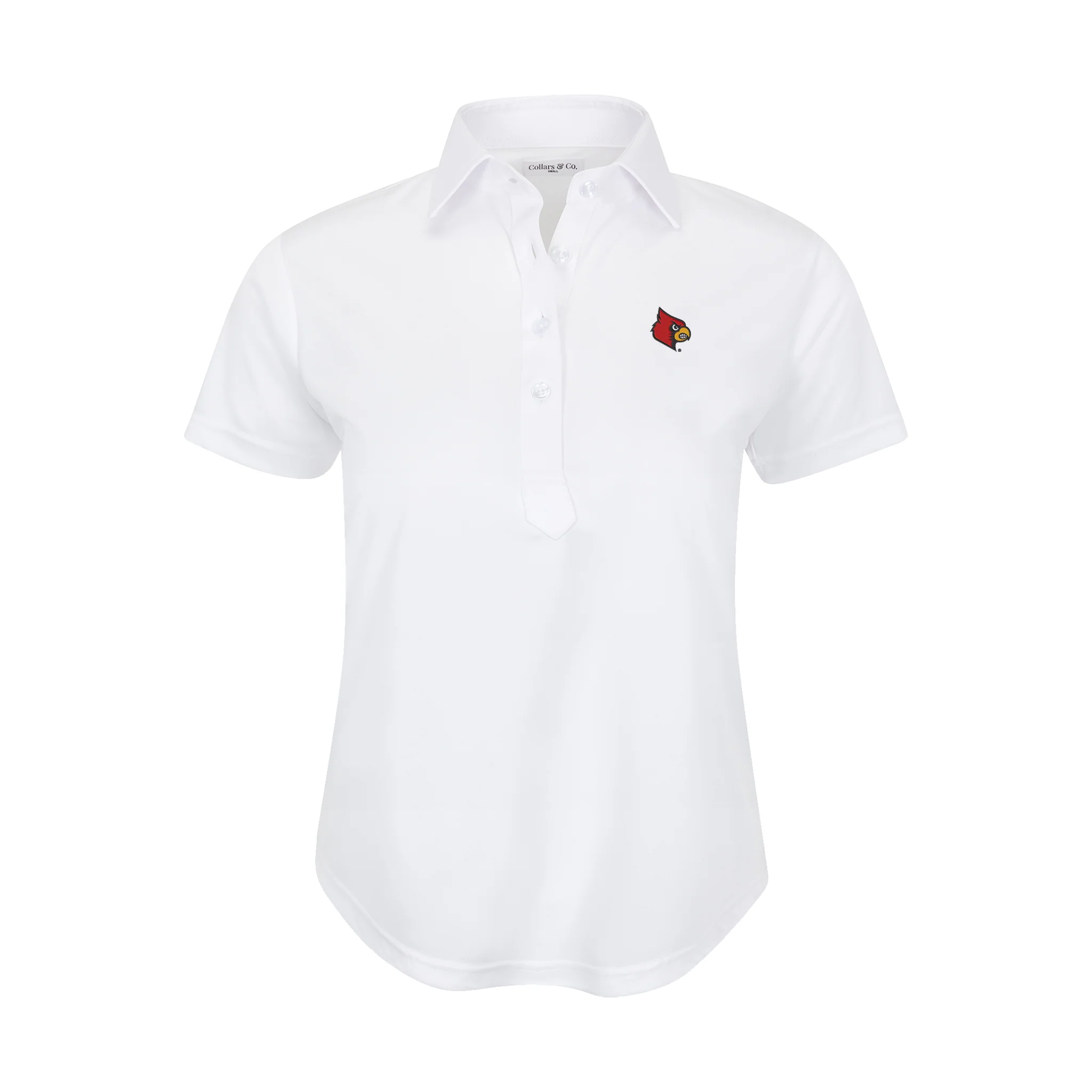 Louisville Women's Cap Sleeve Semi Spread Polo White