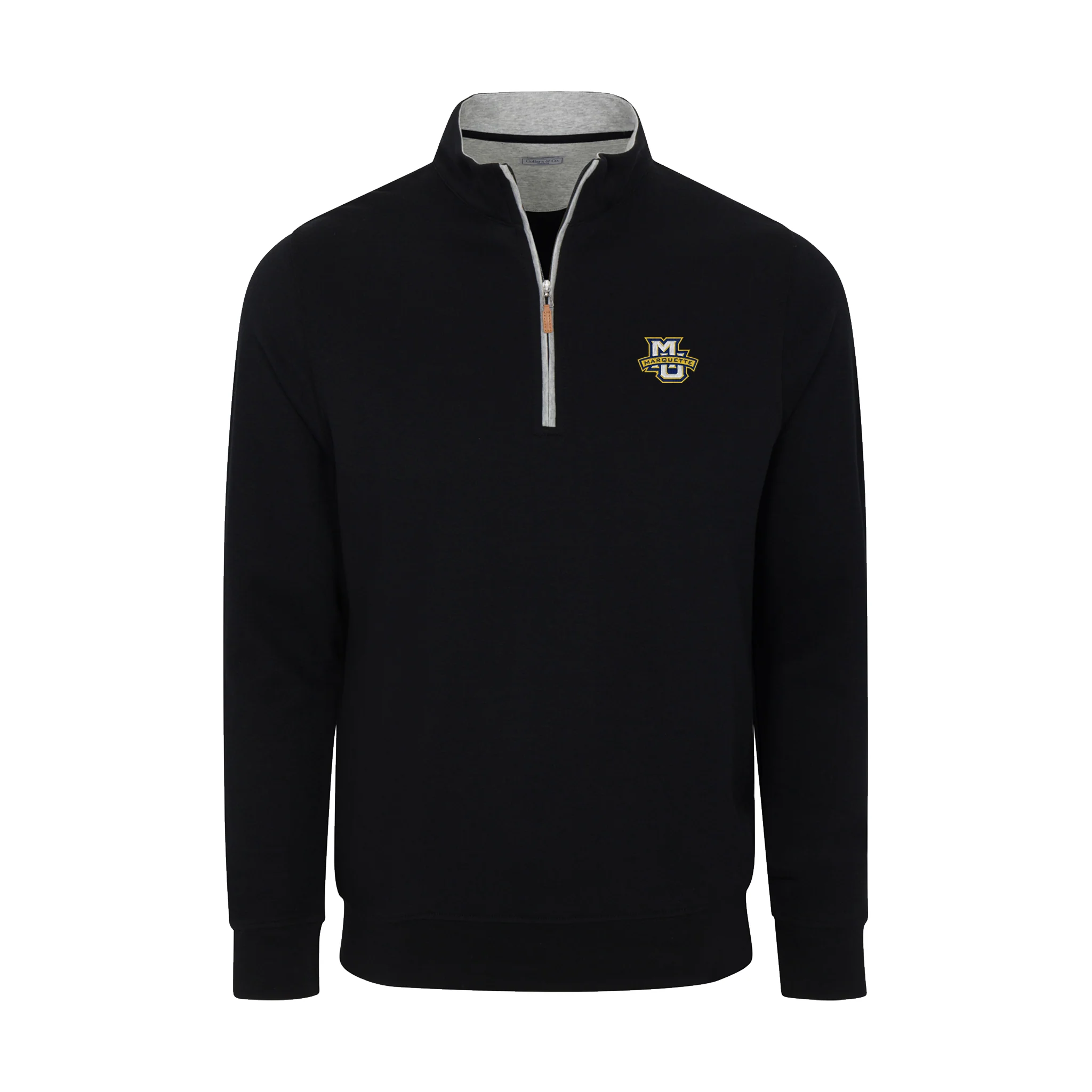 Marquette Black Heather Cloud Cotton Quarter Zip Pullover