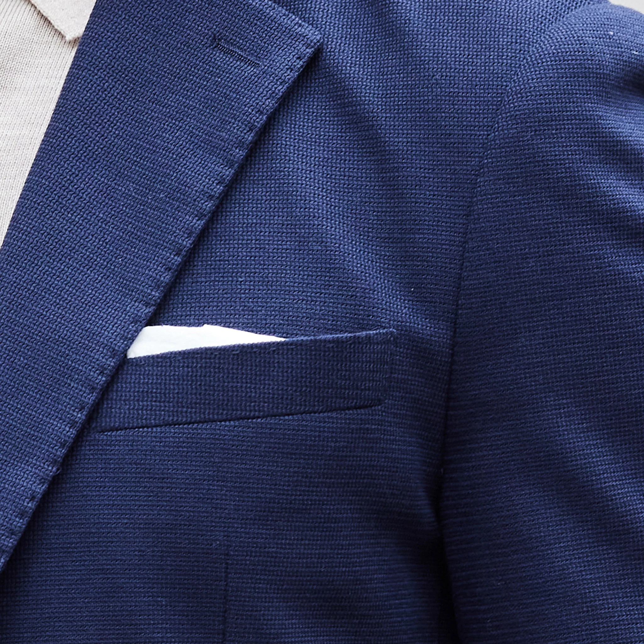 Maverick Knit Deconstructed Blazer Navy - Image 8