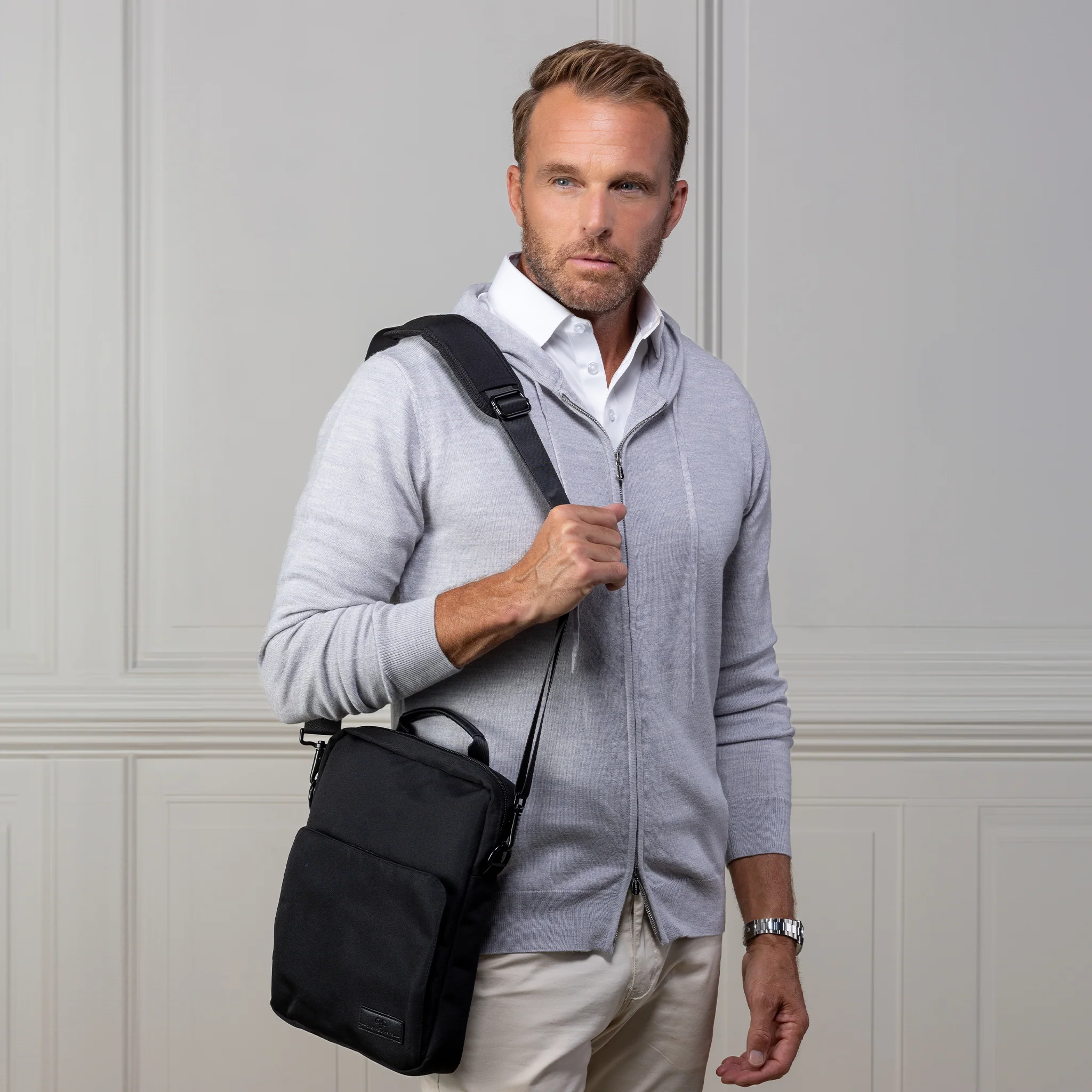 Melbourne Merino Hoodie Grey - Image 5