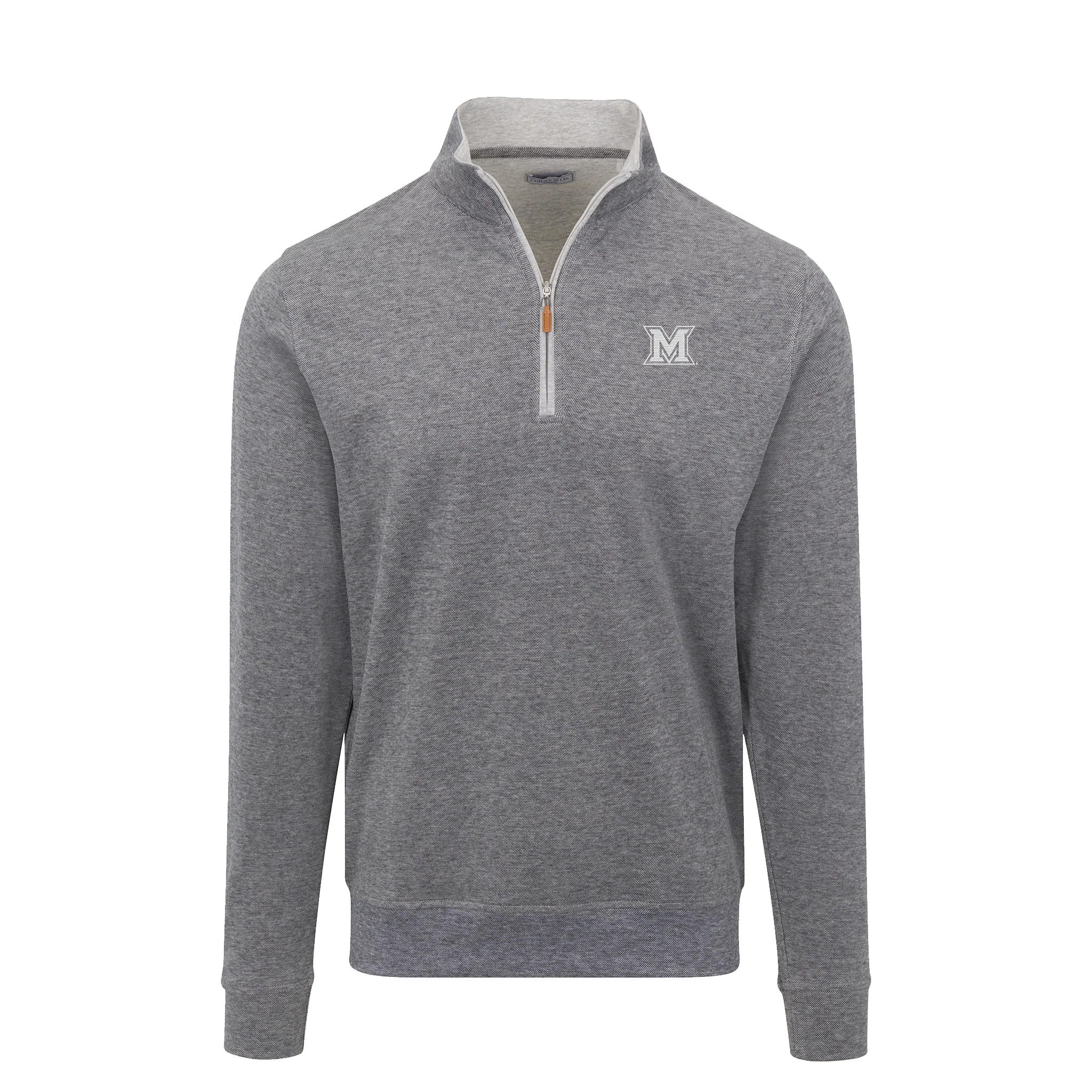 Miami Ohio Cloud Textured Quarter Zip Pullover Granite