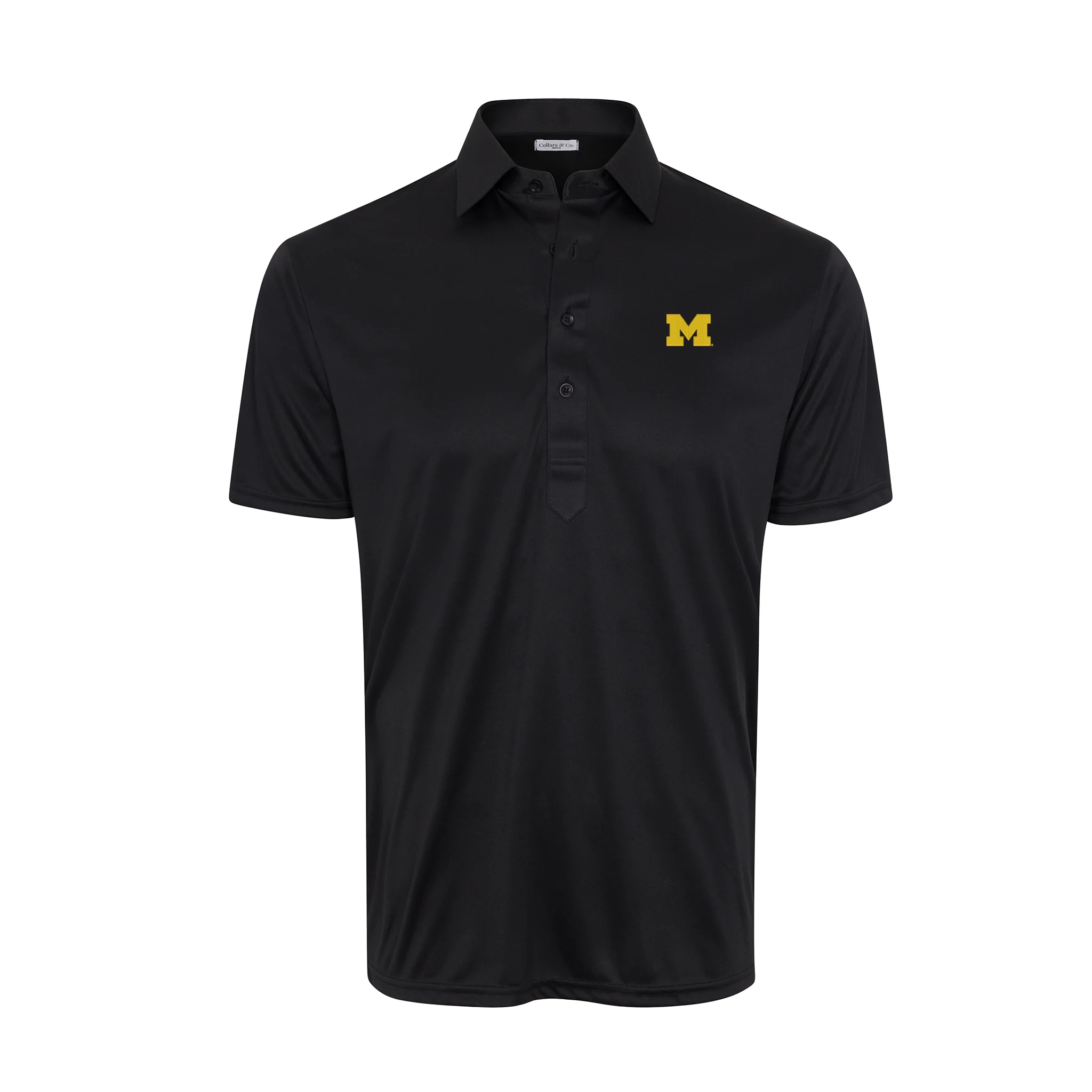 Michigan Semi-Spread Collar Polo Black