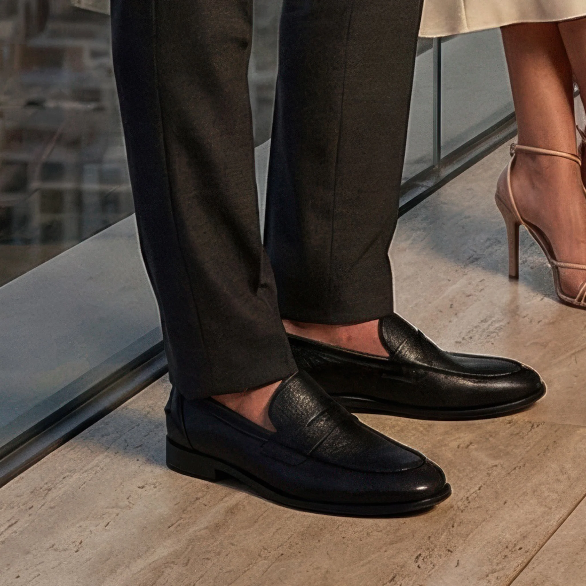 Naples Penny Loafers Black Leather - Image 7