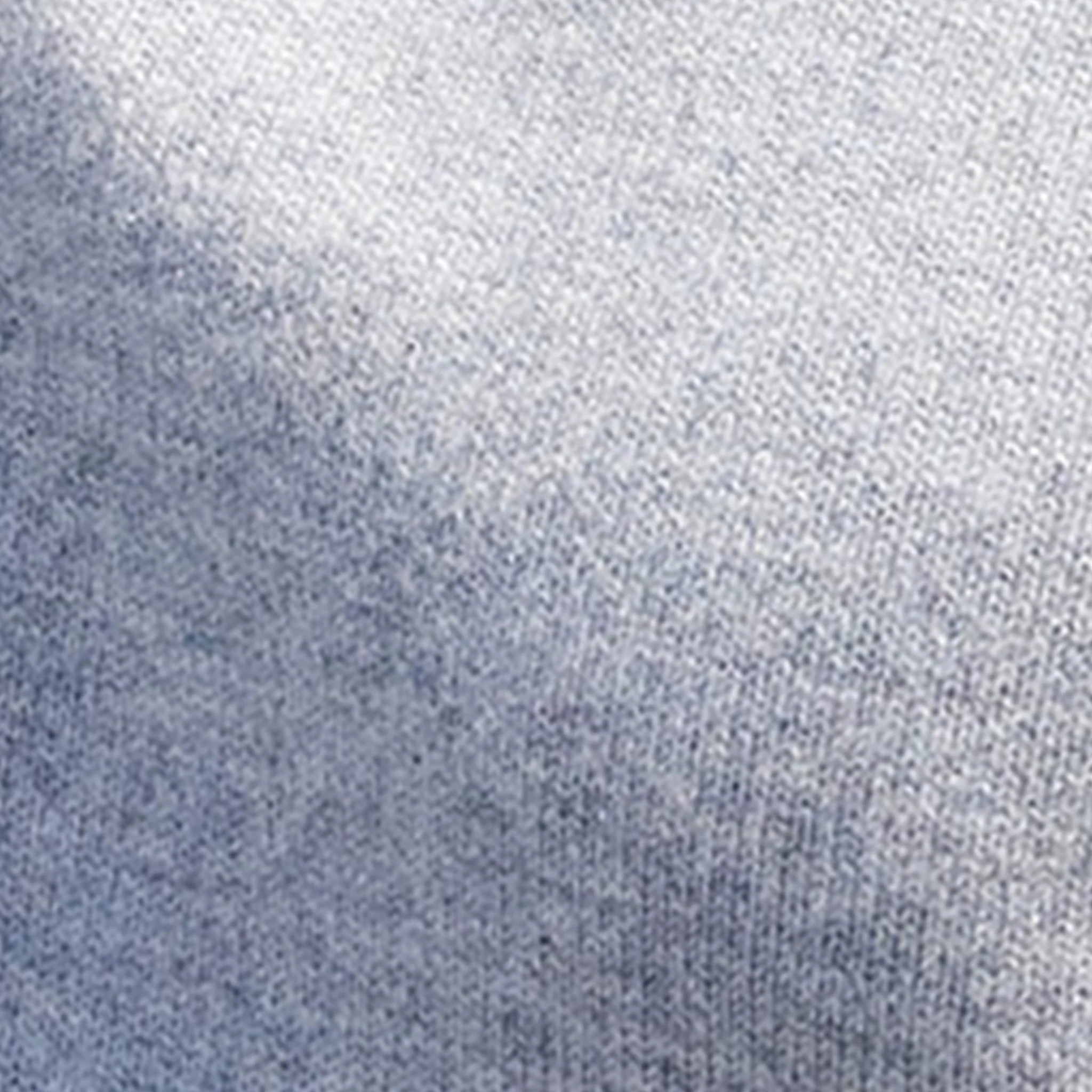 Napoli Crew Neck Wool & Cashmere Sweater Grey with Ivory Trim - Image 4