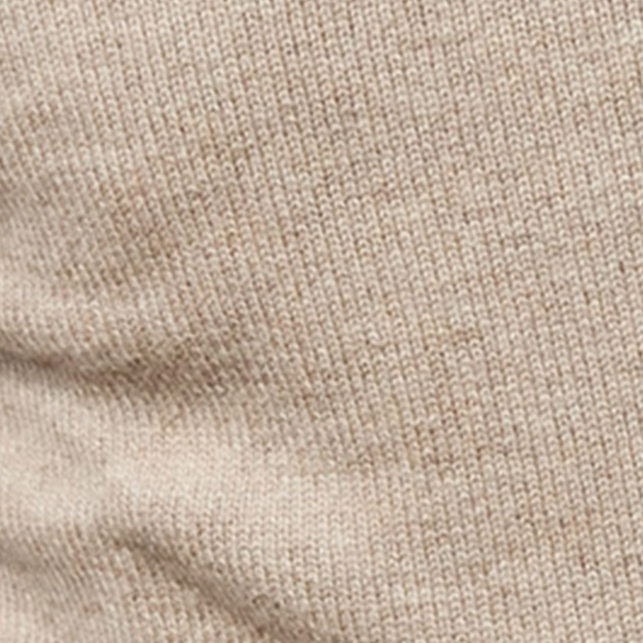 Napoli Crew Neck Wool & Cashmere Sweater Sand with Ivory Trim - Image 4