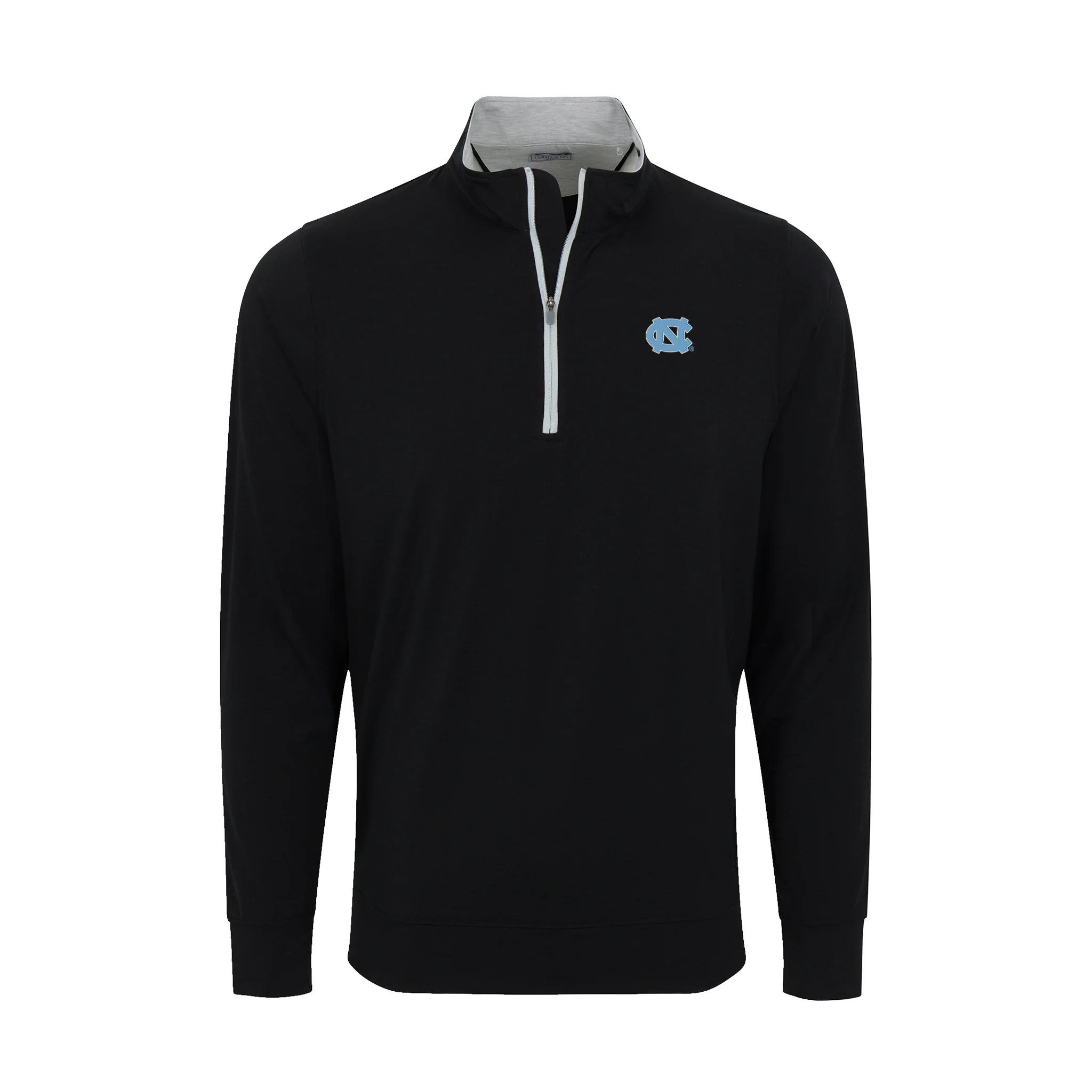 North Carolina Black Heather Cloud Cotton Quarter Zip Pullover