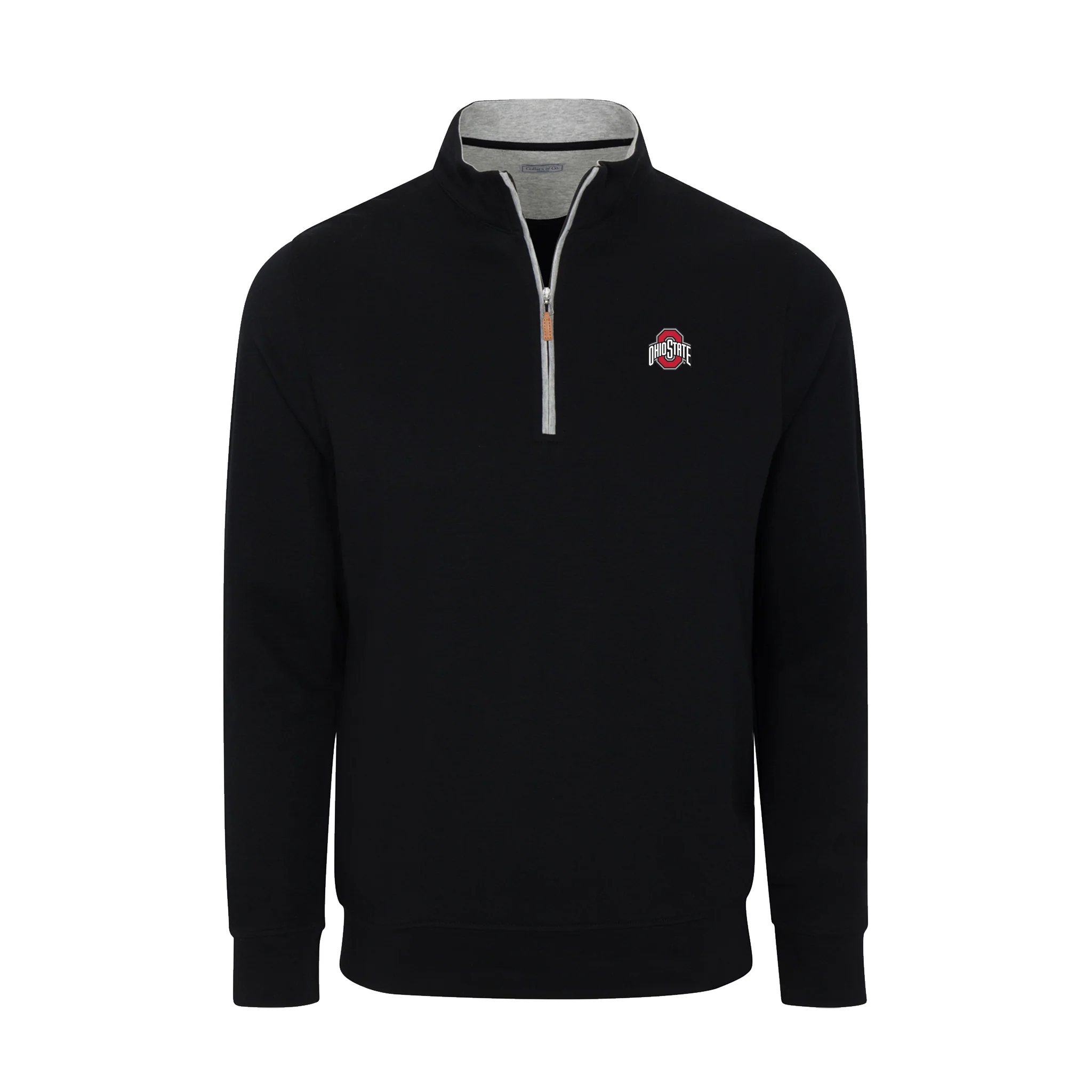 Ohio State Black Heather Cloud Cotton Quarter Zip Pullover