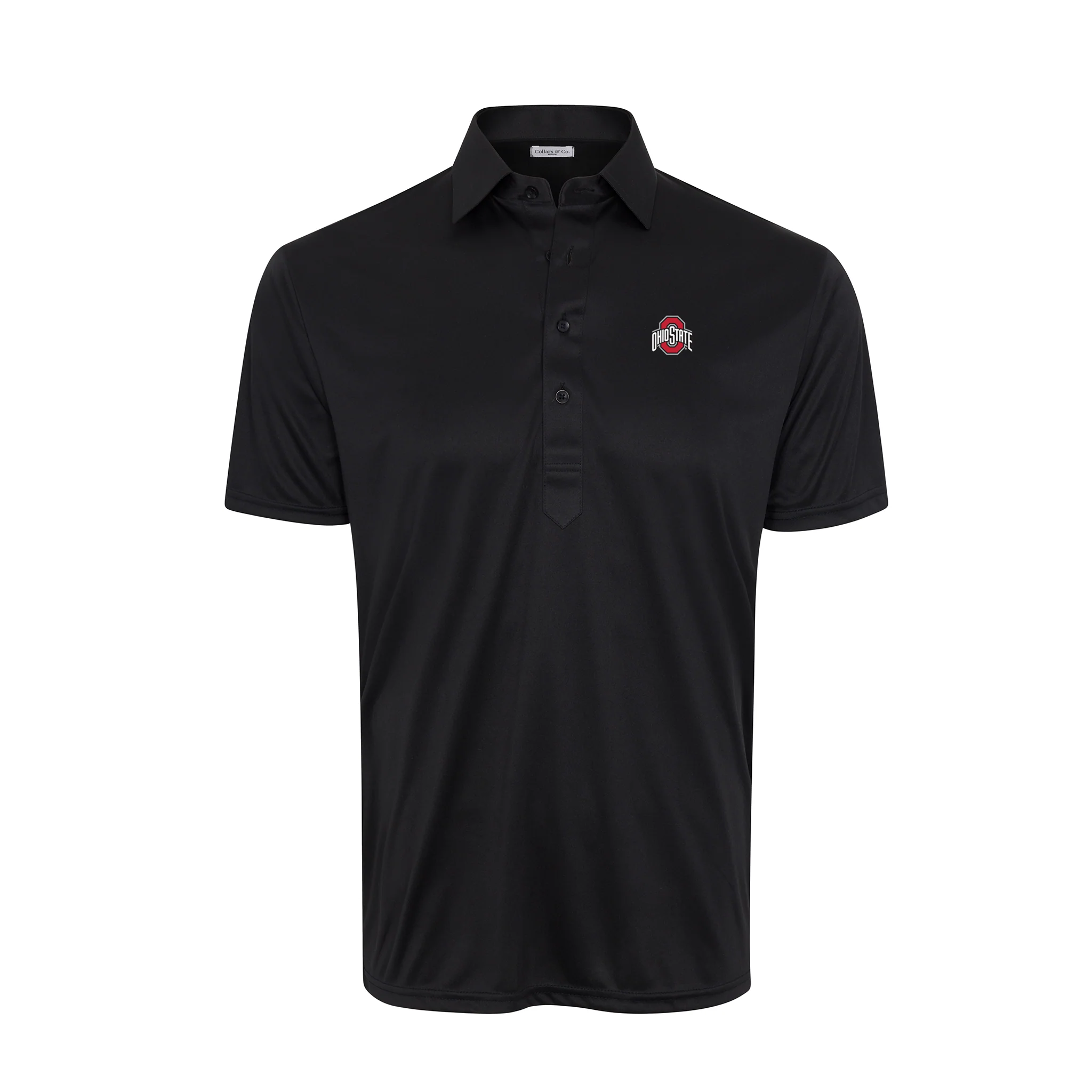 Ohio State Semi-Spread Collar Polo Black