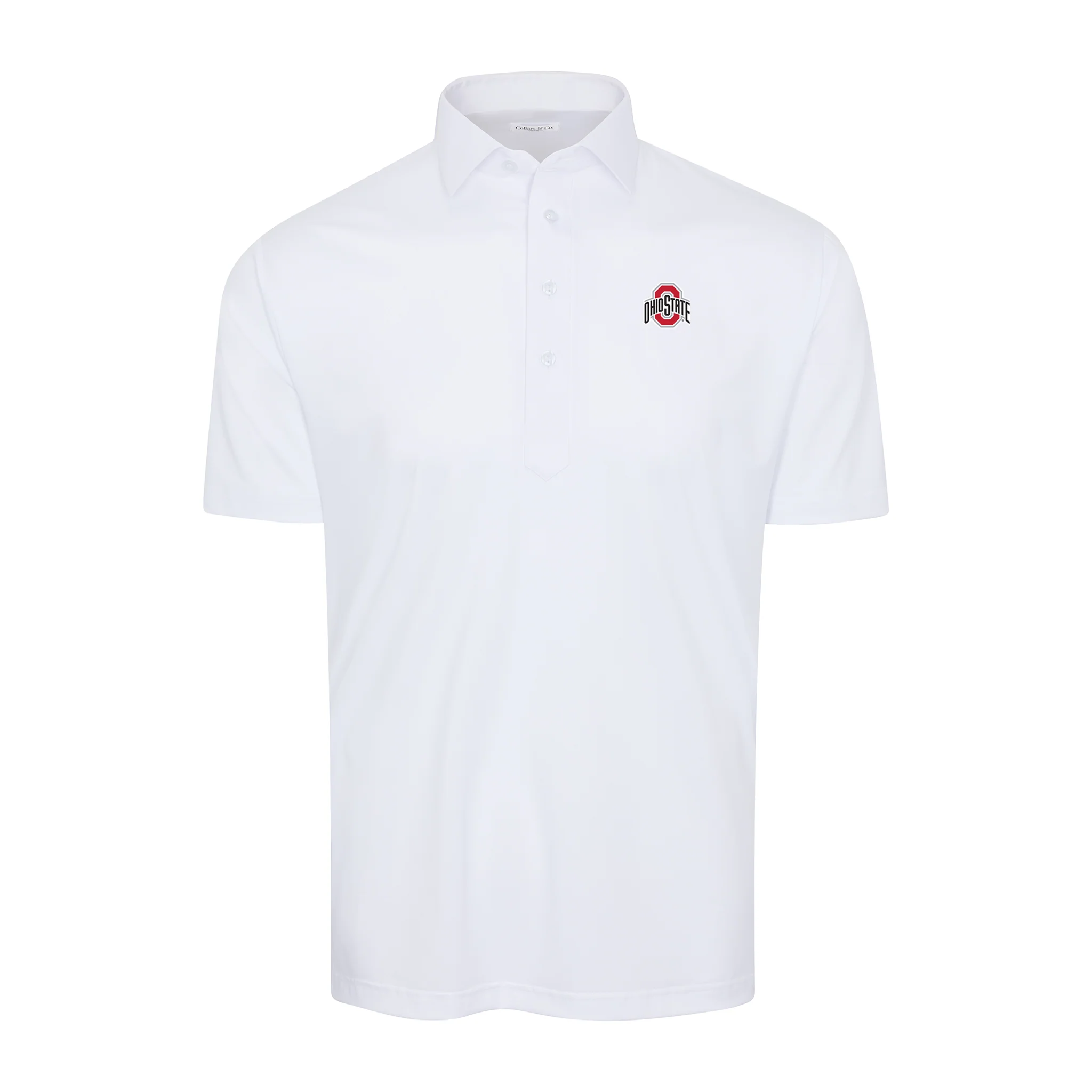 Ohio State Semi-Spread Collar Polo White