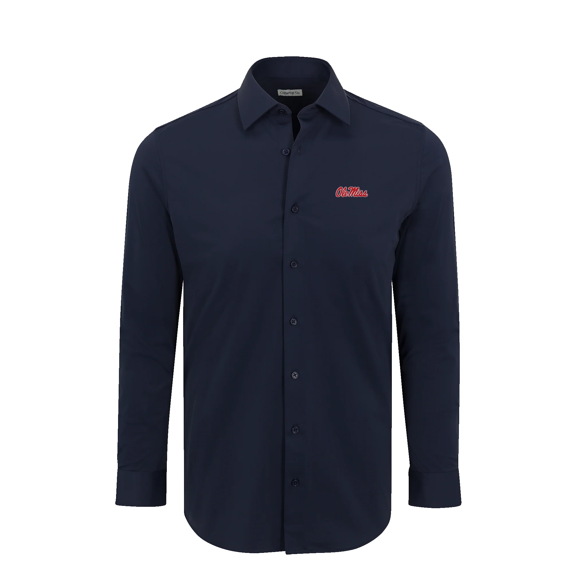 Ole Miss Apex Performance Dress Shirt Navy