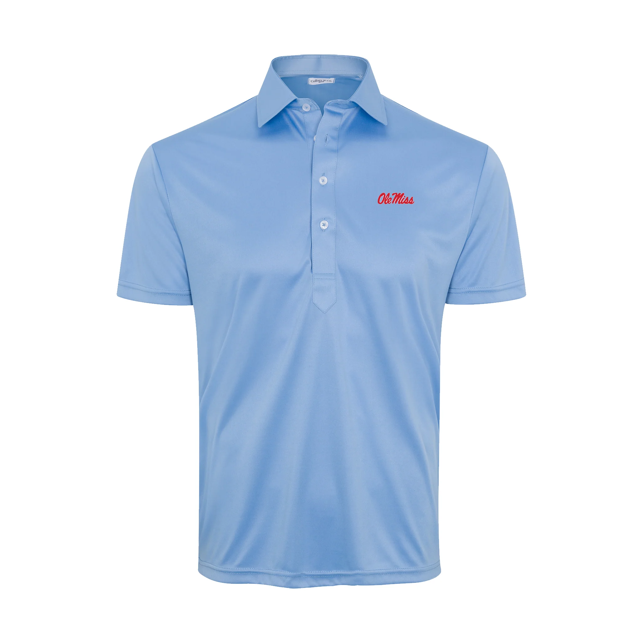 Ole Miss Custom Semi-Spread Collar Polo French Blue