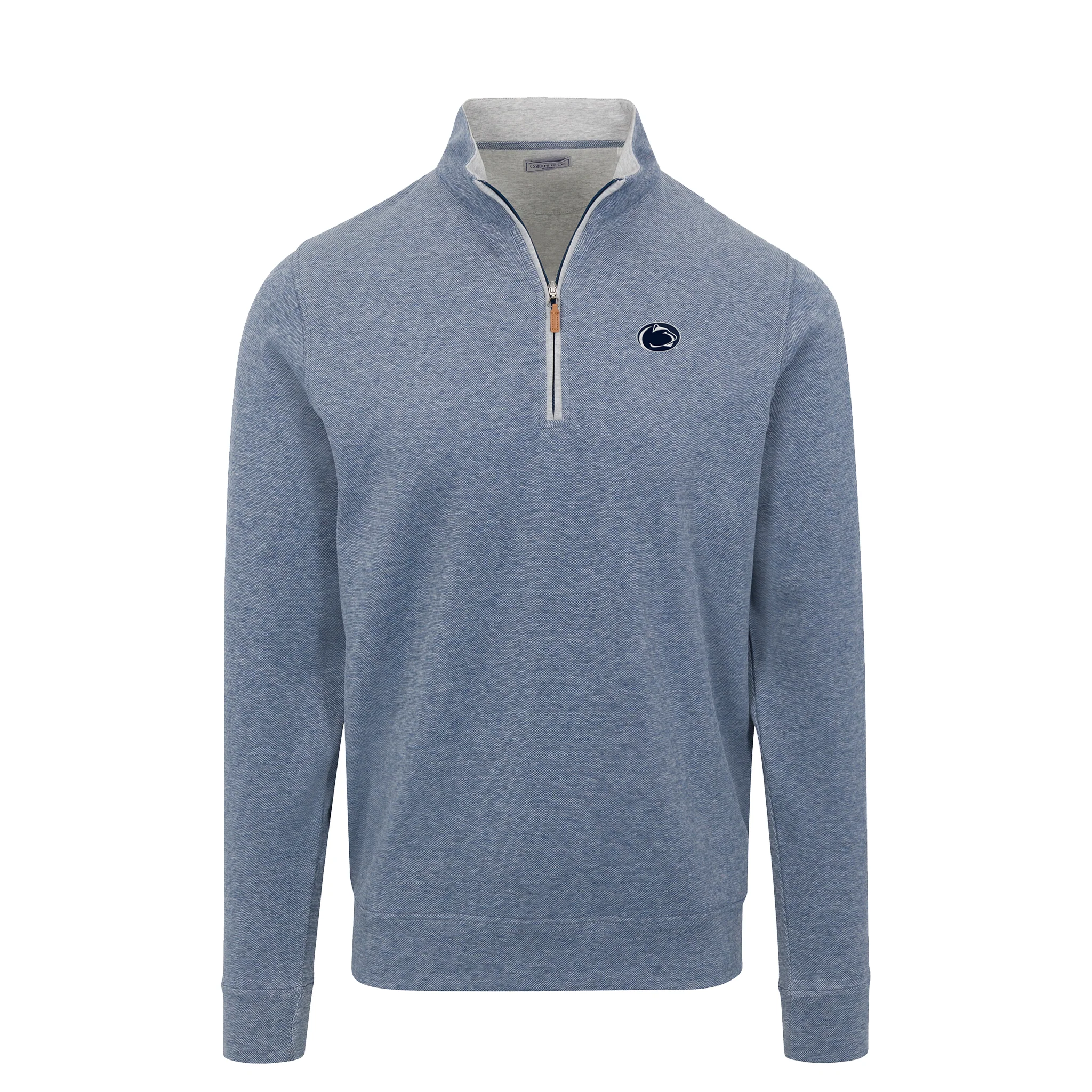 Penn State Custom Cloud Textured Quarter Zip Pullover Deep Ocean
