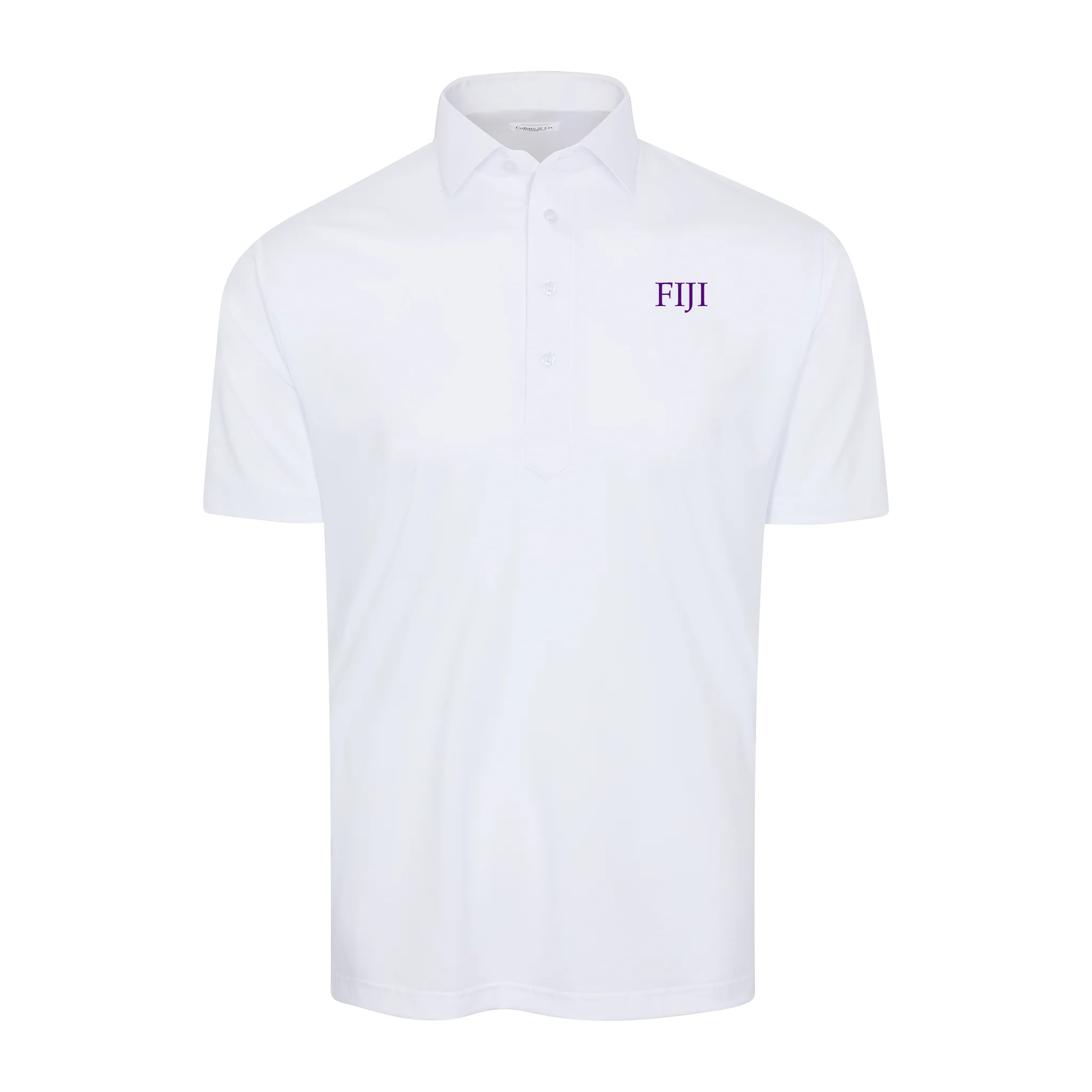 Phi Gamma Delta Semi-Spread Collar Polo White
