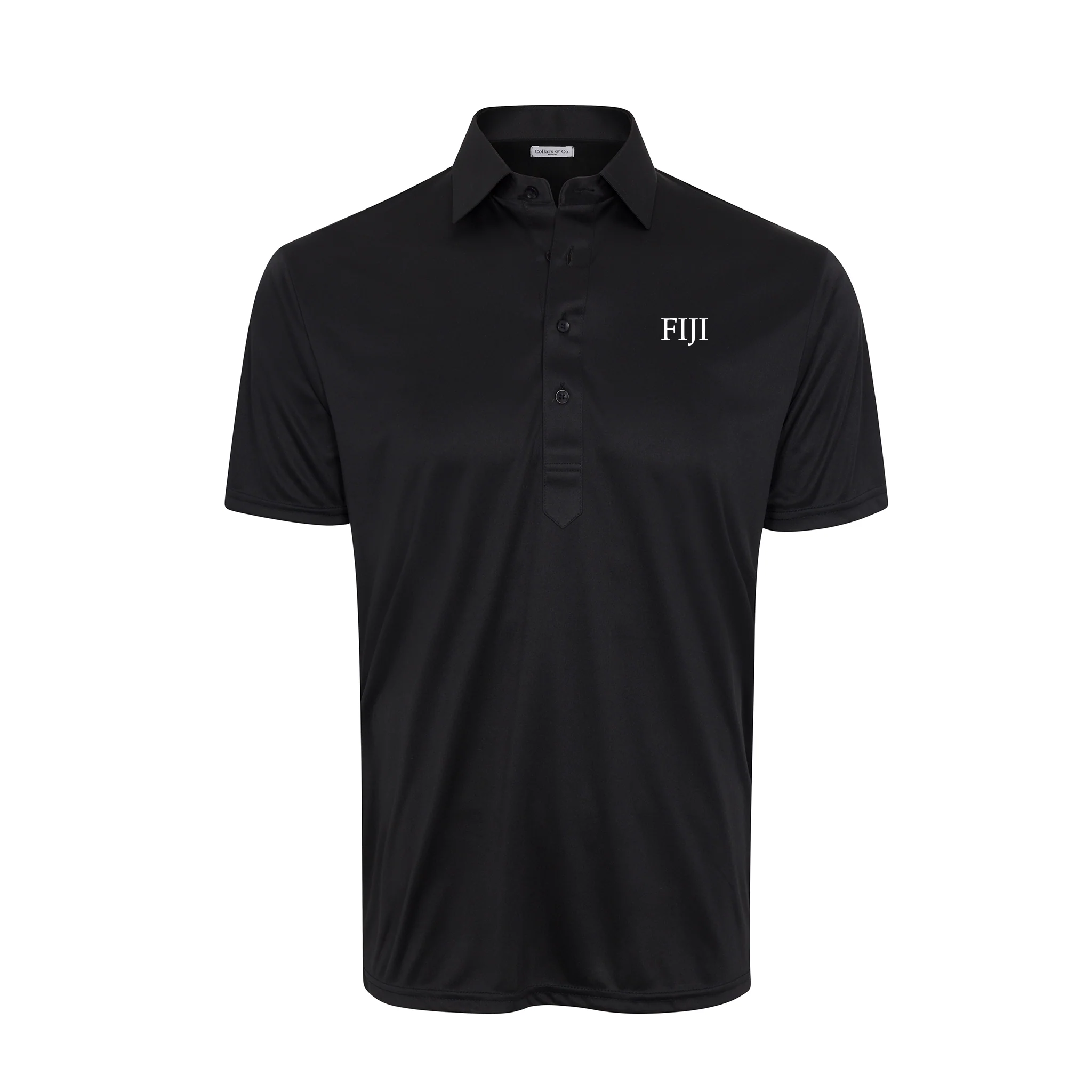 Phi Gamma Delta Semi-Spread Collar Polo Black