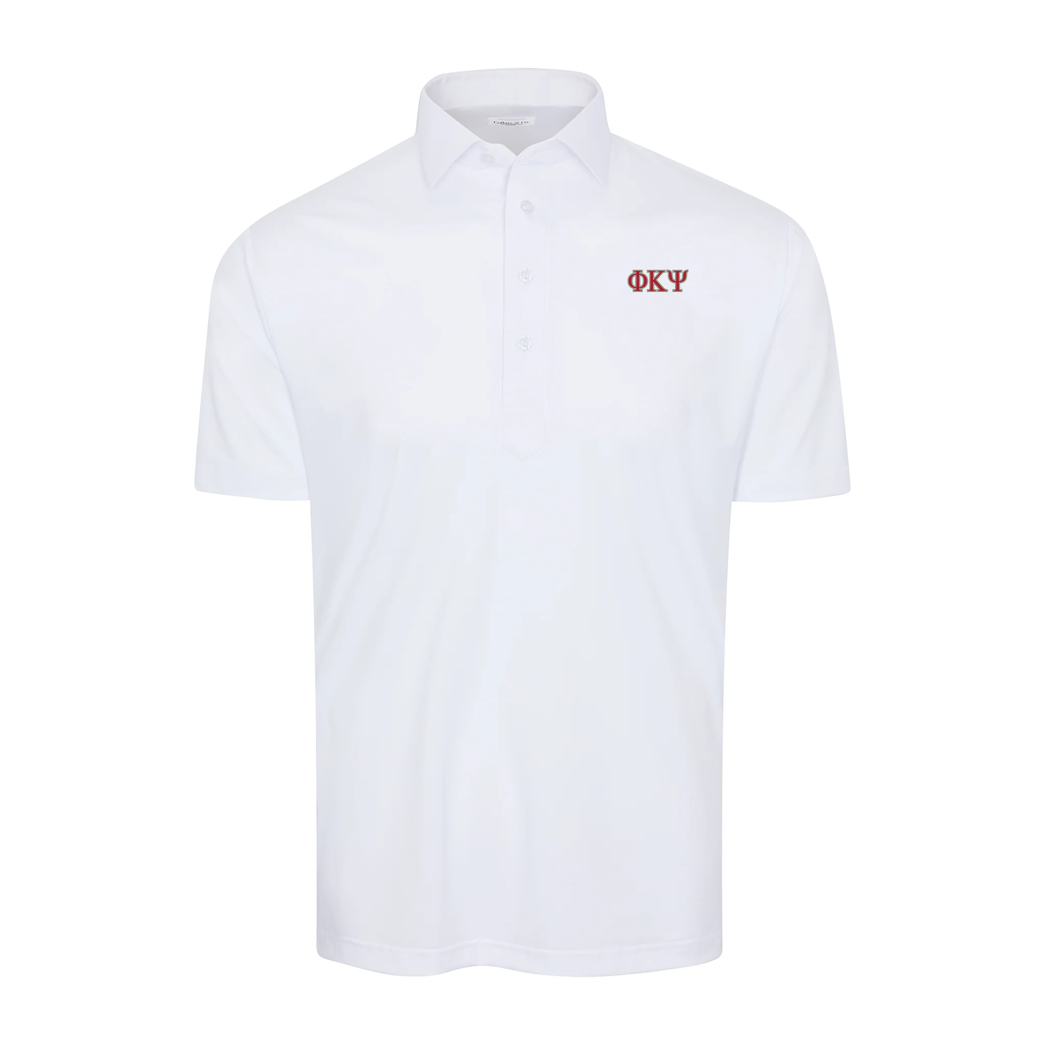 Phi Kappa Psi Semi-Spread Collar Polo White