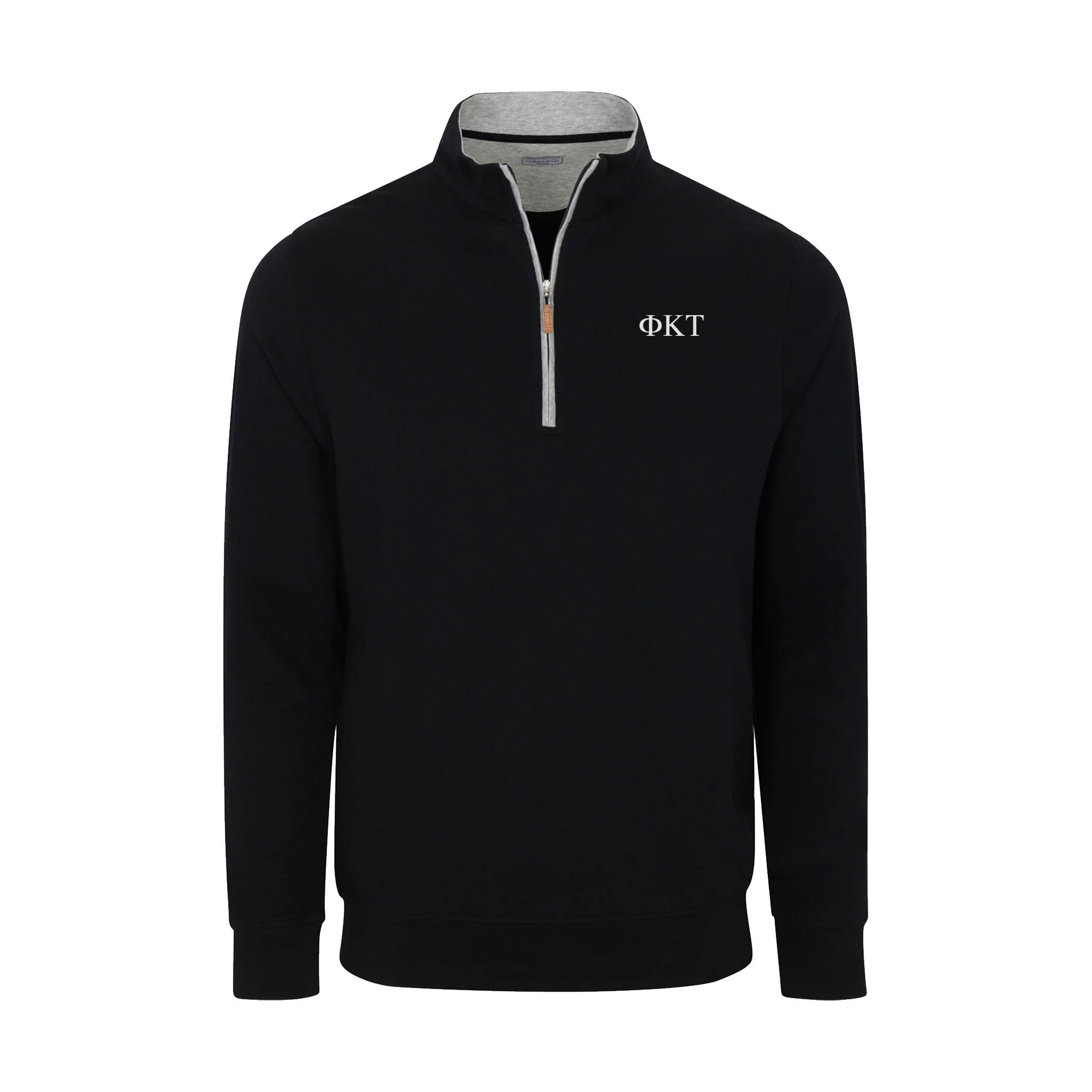 Phi Kappa Tau Black Heather Cloud Cotton Quarter Zip Pullover