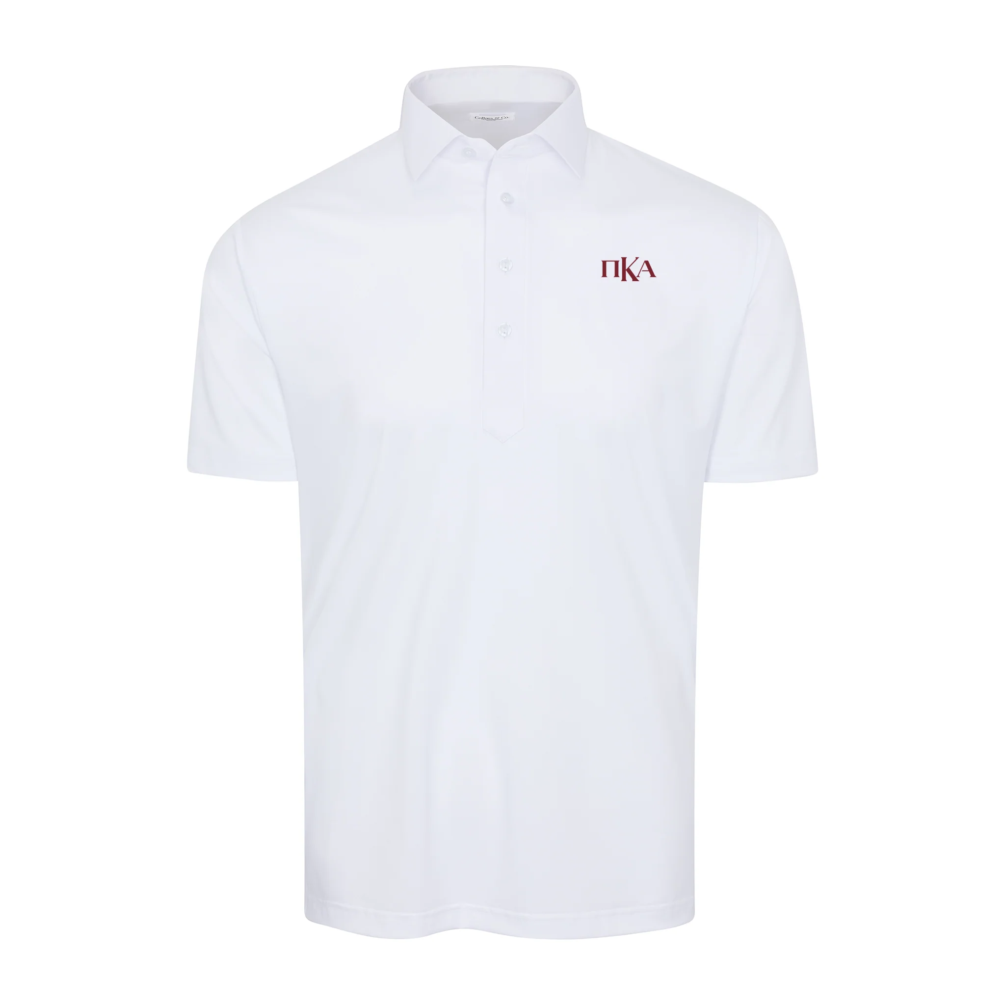 Pi Kappa Alpha Semi-Spread Collar Polo White