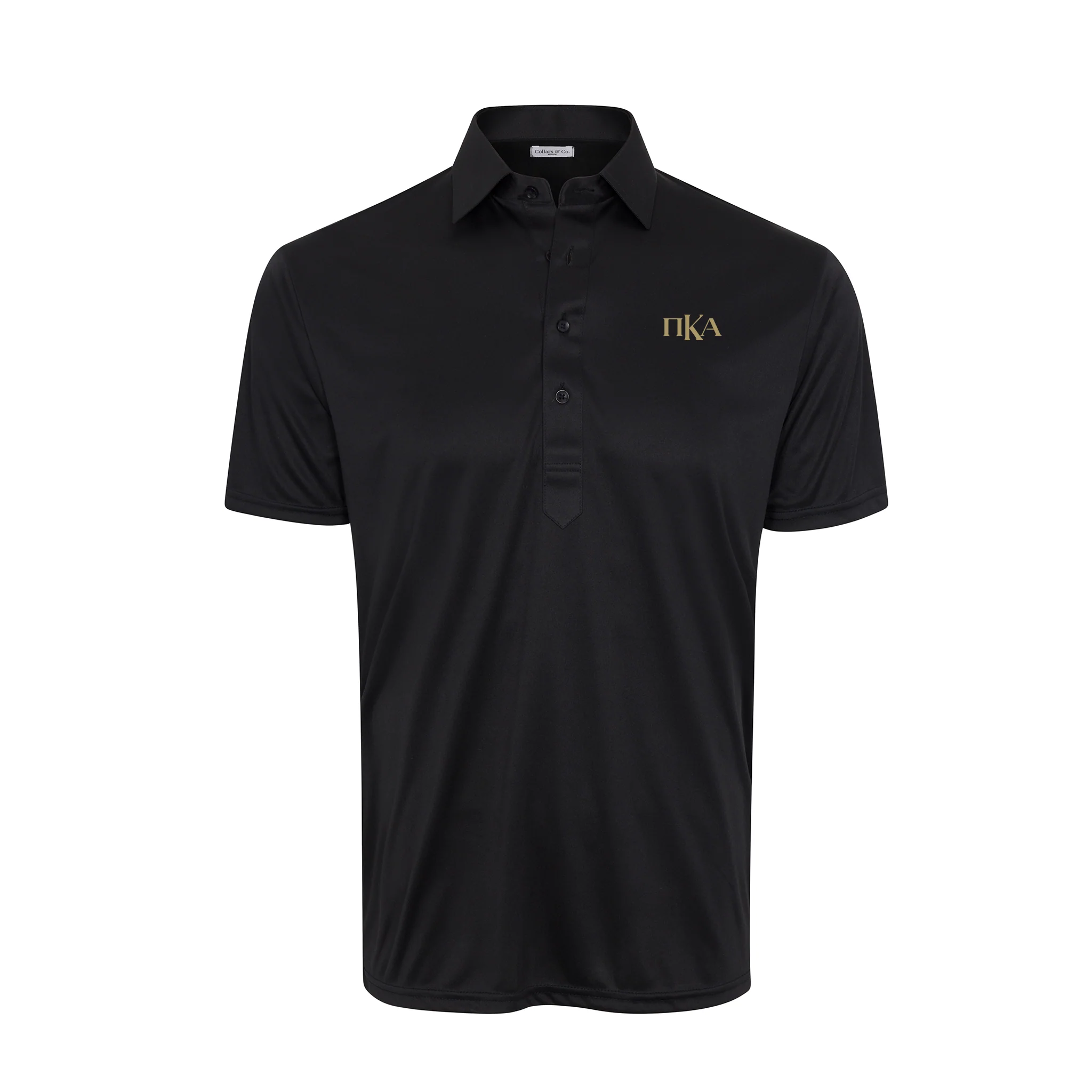 Pi Kappa Alpha Semi-Spread Collar Polo Black