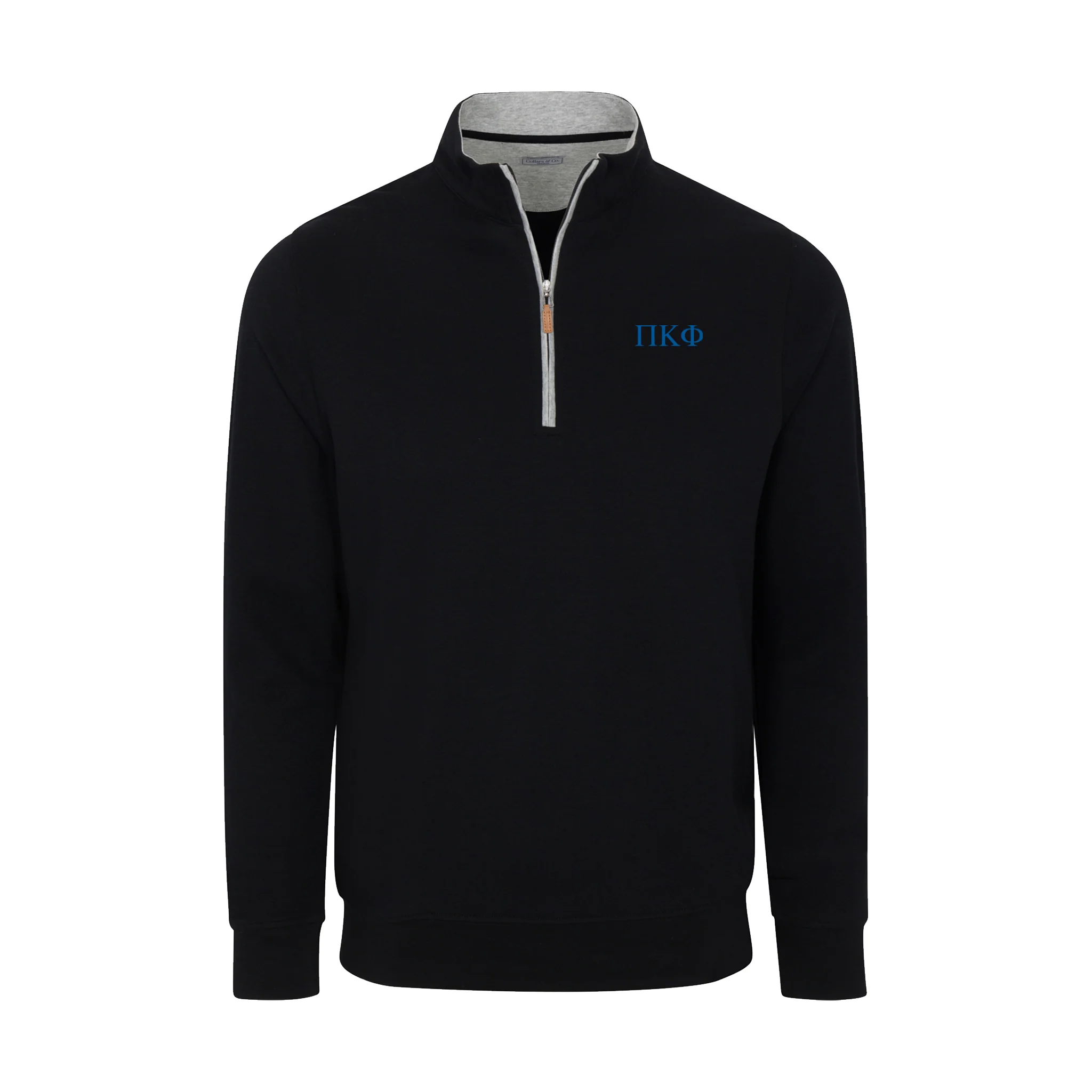 Pi Kappa Phi Black Heather Cloud Cotton Quarter Zip Pullover
