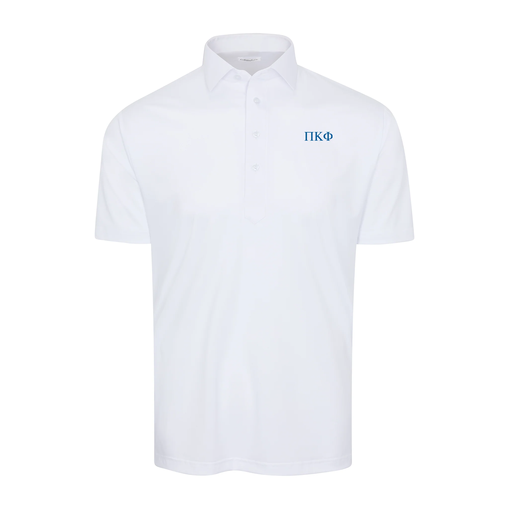Pi Kappa Phi Semi-Spread Collar Polo White