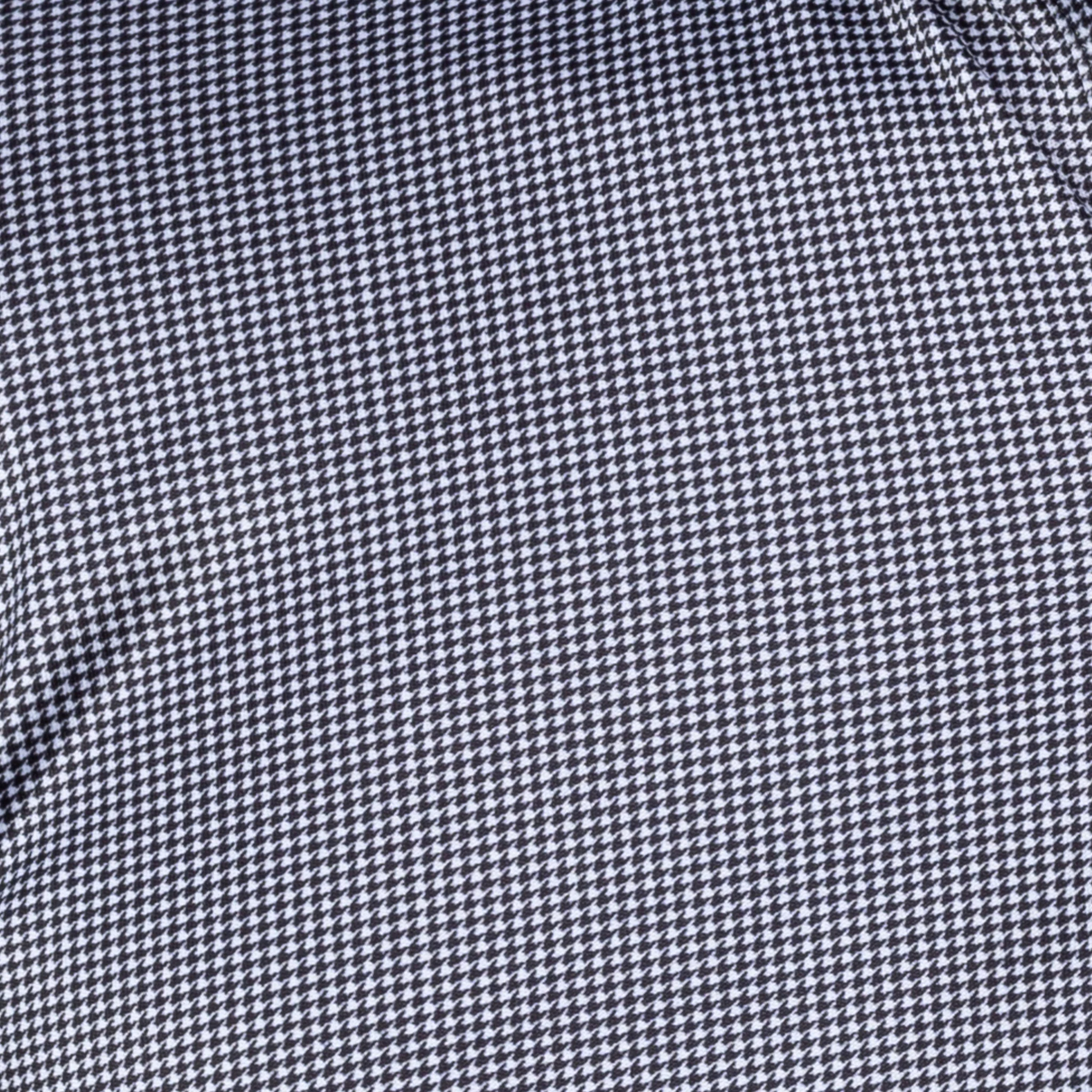 Quattro Flex Dress Shirt with Semi-Spread Collar Black Houndstooth - Image 4