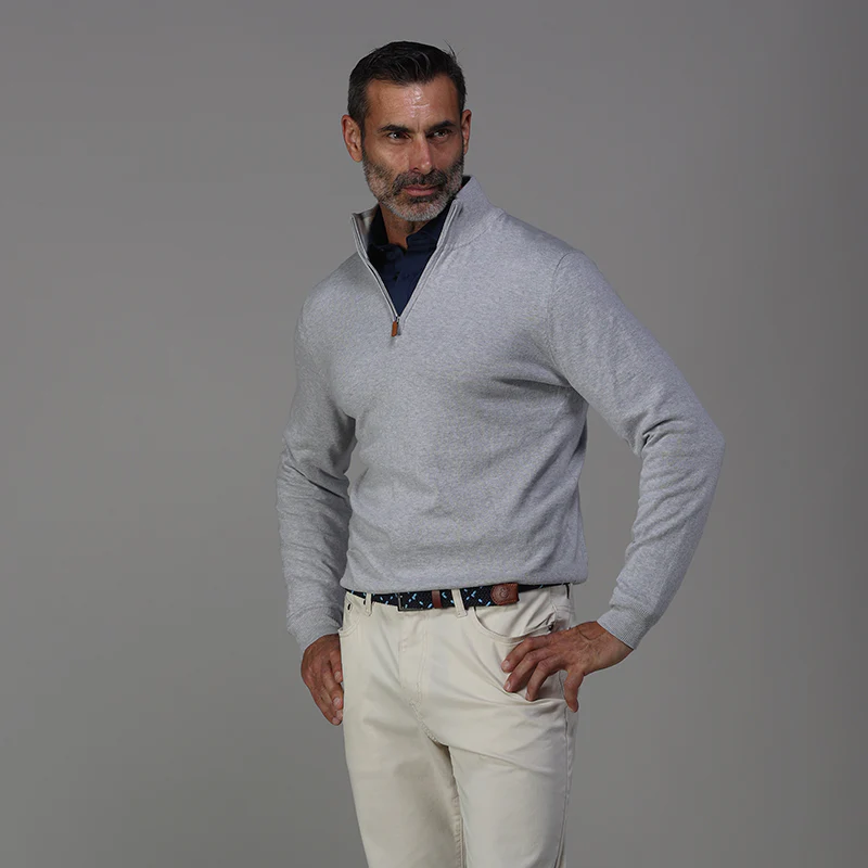 Quattro Flex Dress Shirt with Semi-Spread Collar Navy - Image 5