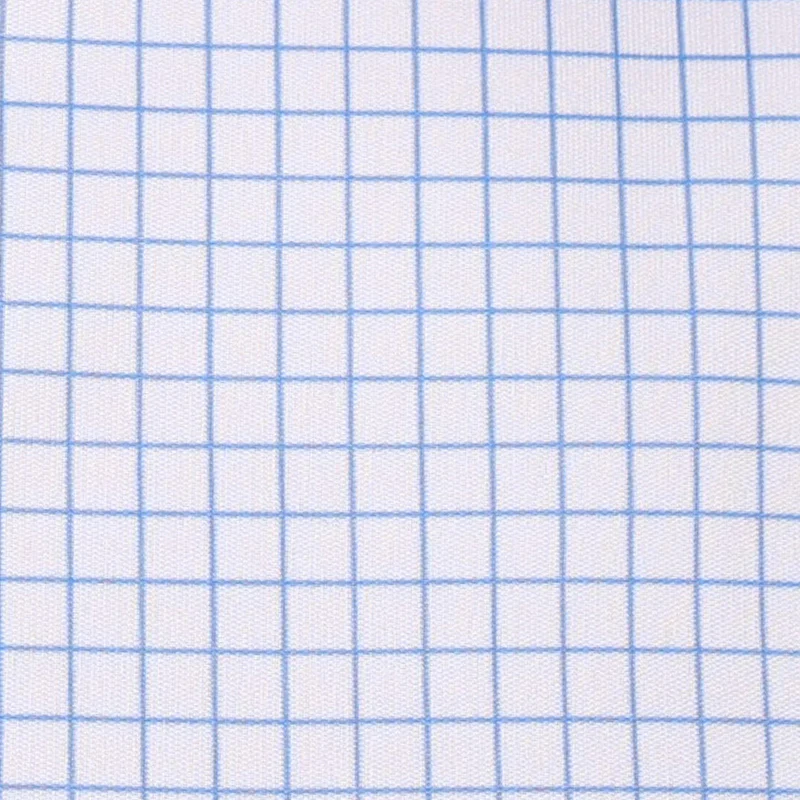 Quattro Flex Dress Shirt with Semi-Spread Collar Thin Blue Check - Image 6