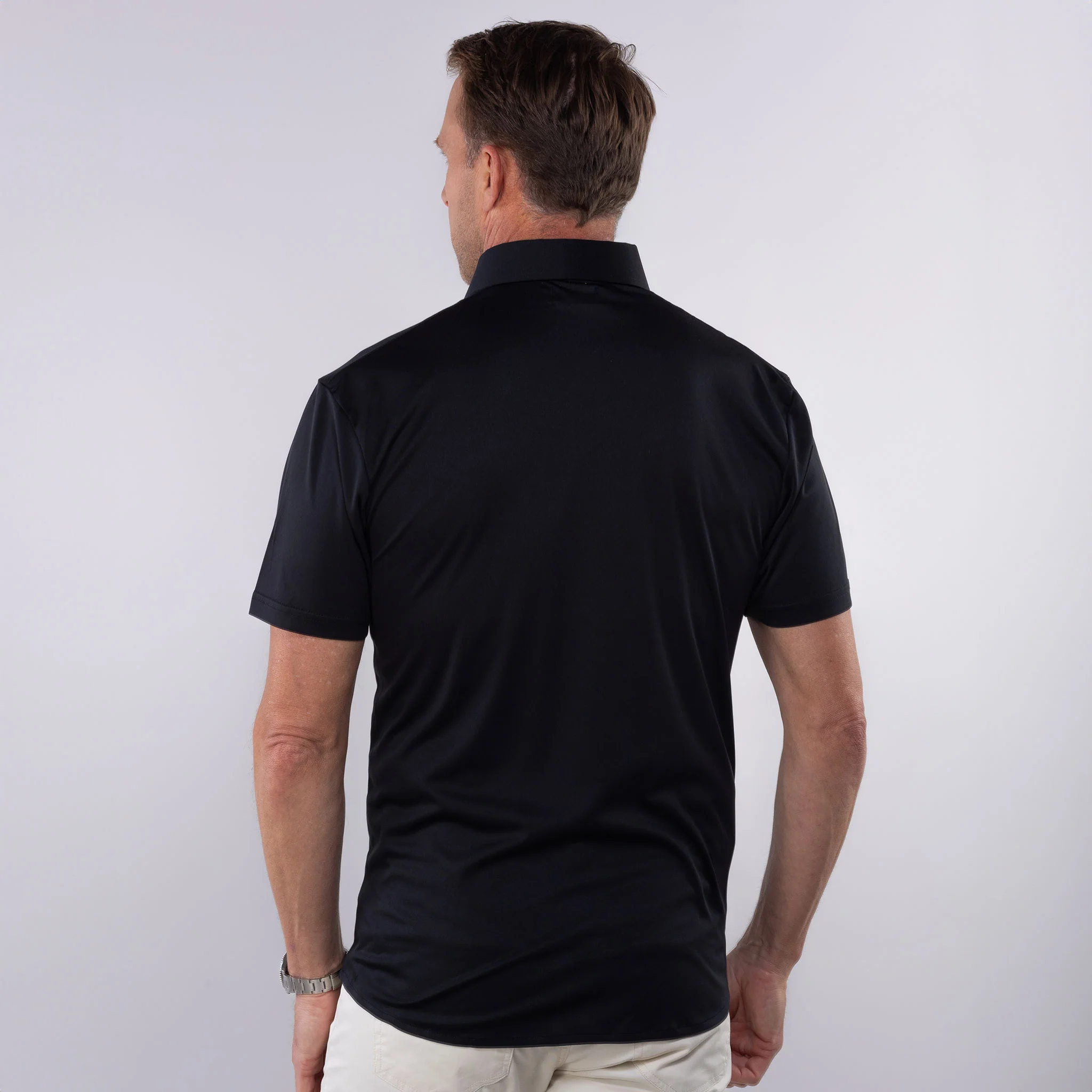 Quattro Flex Short Sleeve Button Down Black - Image 5
