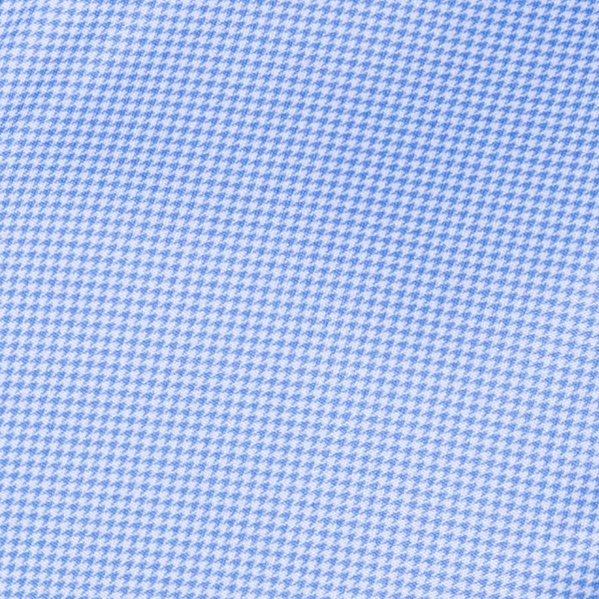 Quattro Flex Short Sleeve Button Down Blue Houndstooth - Image 8