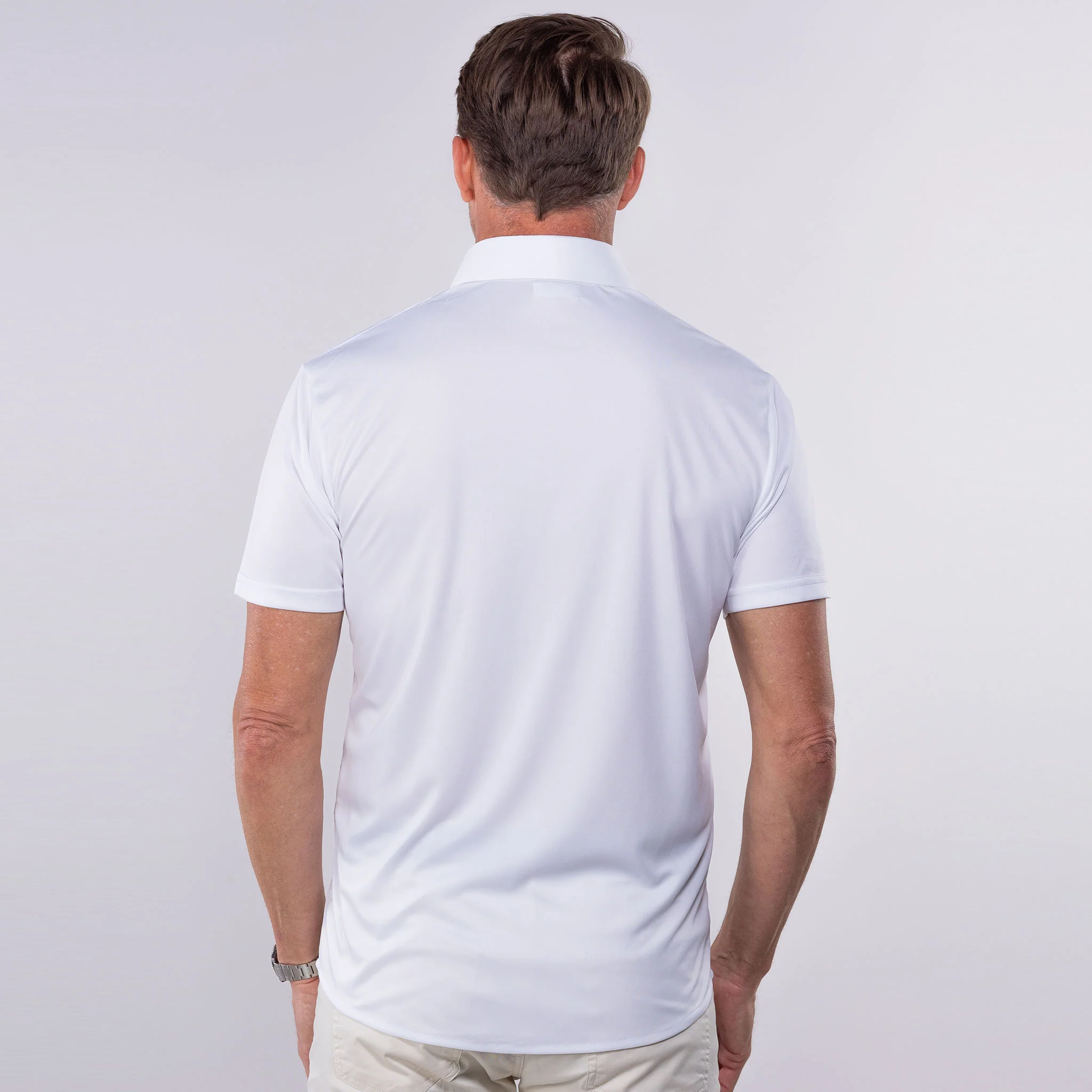 Quattro Flex Short Sleeve Button Down White - Image 5