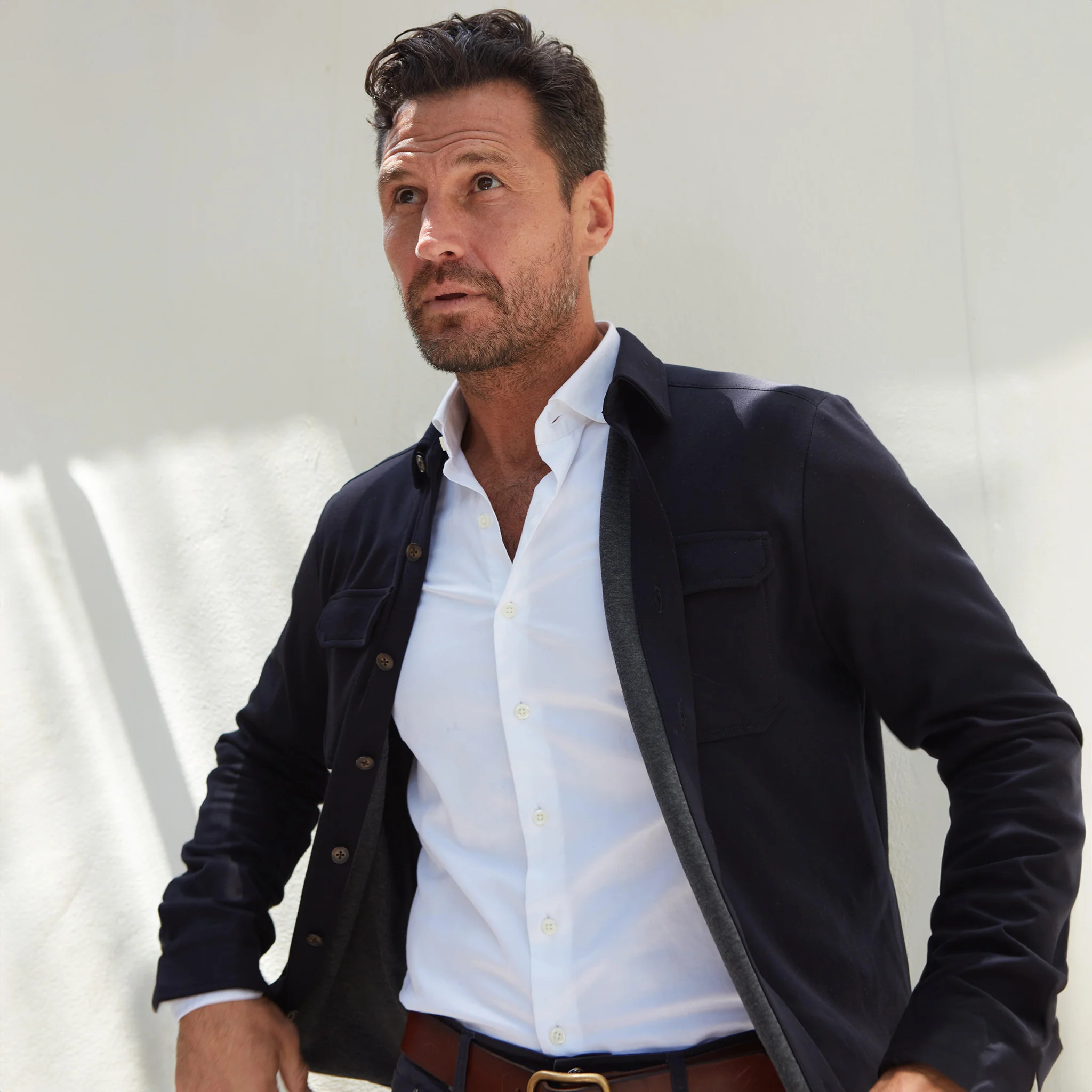Rutherford Overshirt Navy - Image 3