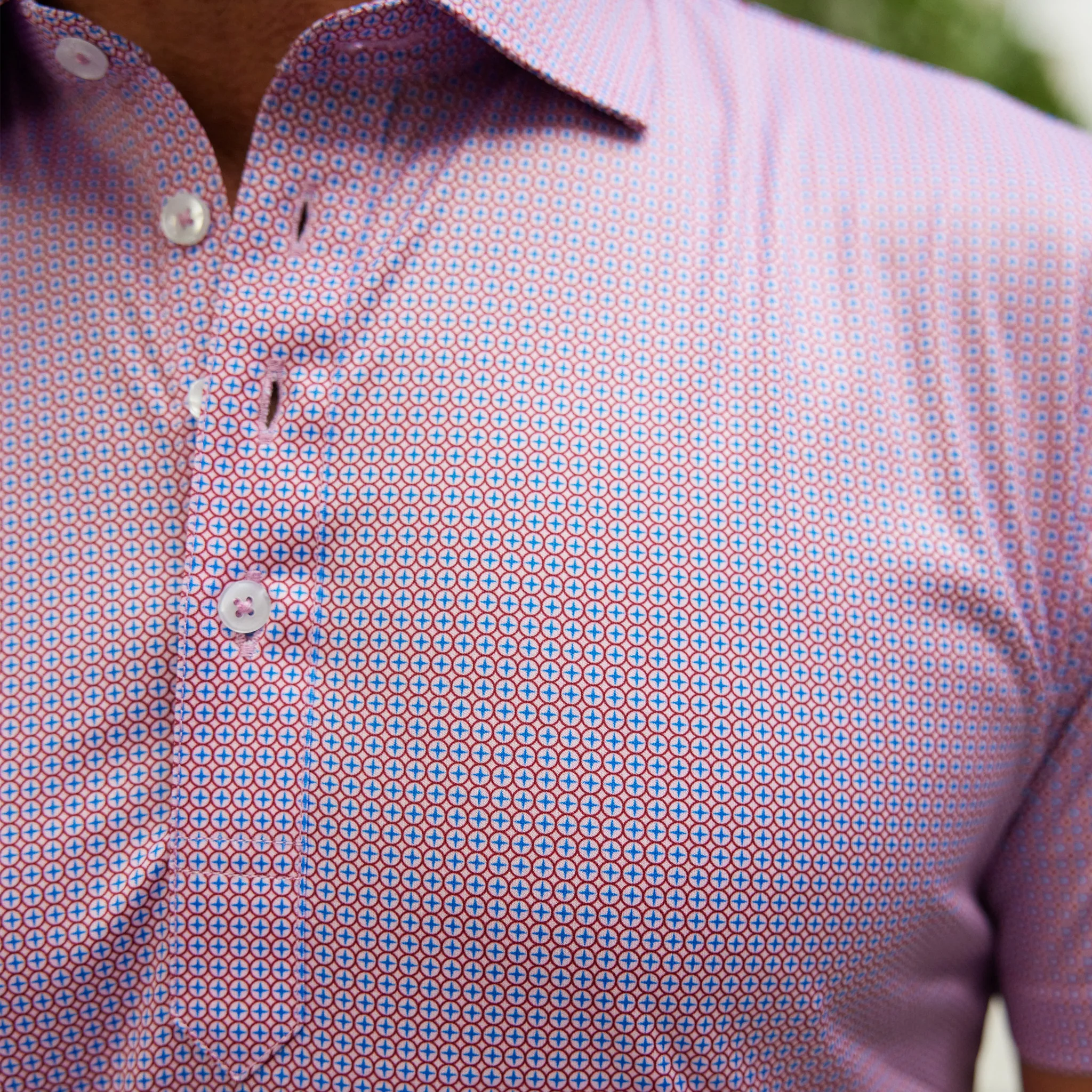 Semi-Spread Collar Polo Compass Crimson - Image 3