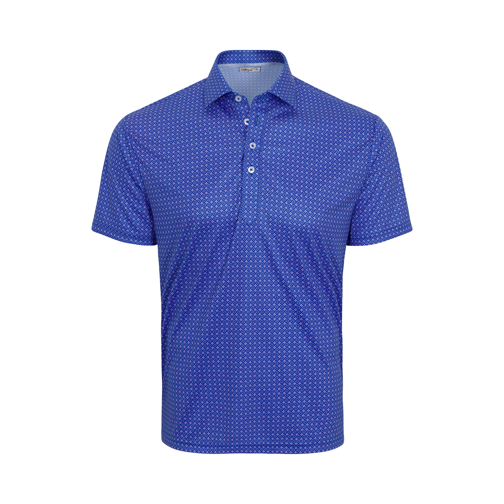Semi-Spread Collar Polo Lattice Indigo - Image 4