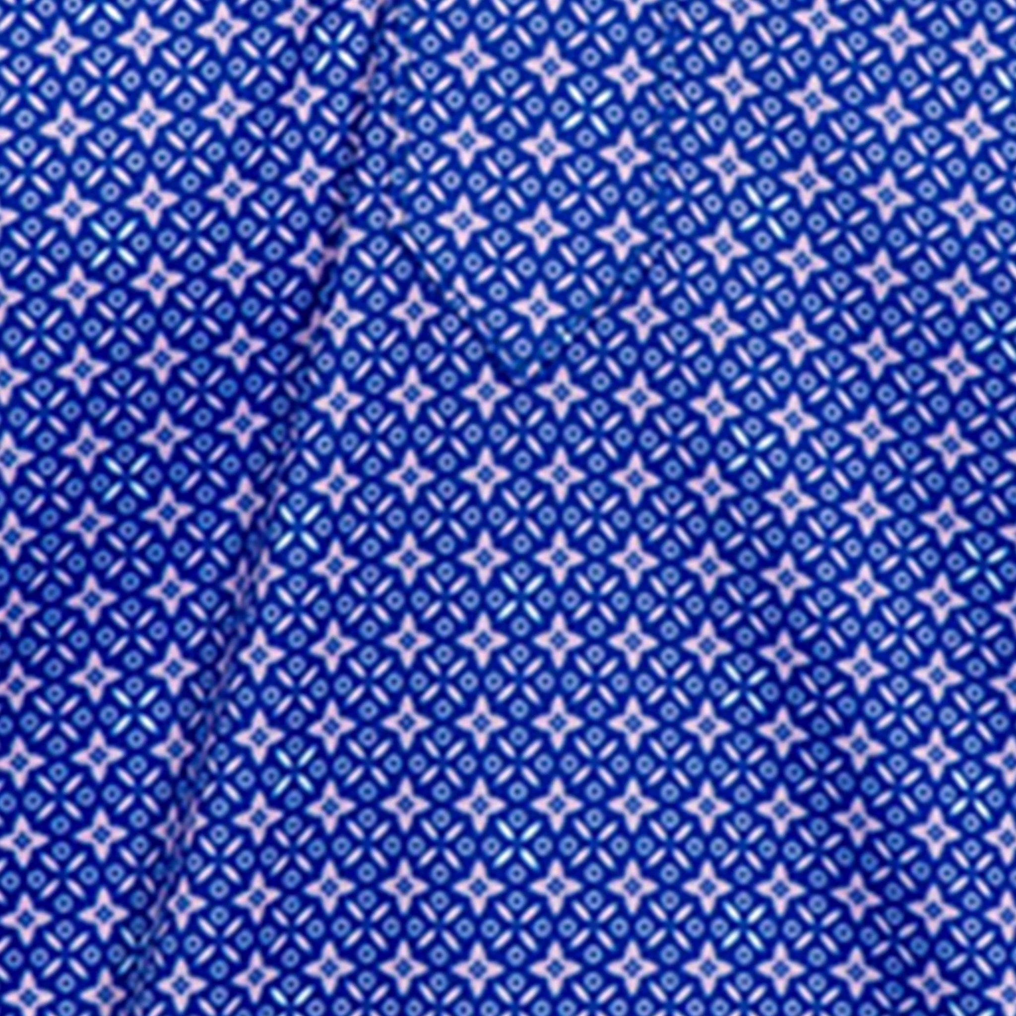 Semi-Spread Collar Polo Lattice Indigo - Image 5