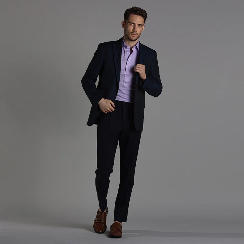Semi-Spread Collar Polo Lavender - Image 5