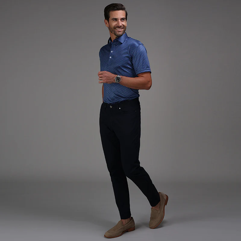 Semi-Spread Collar Polo Los Cabos Blue Star - Image 5