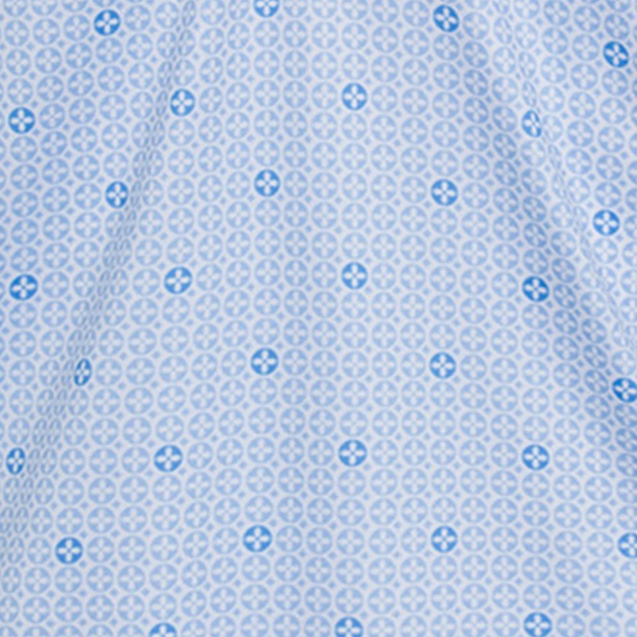 Semi-Spread Collar Polo Medallion Sky Blue - Image 4