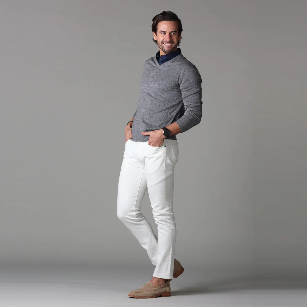 Semi-Spread Collar Polo Navy - Image 5