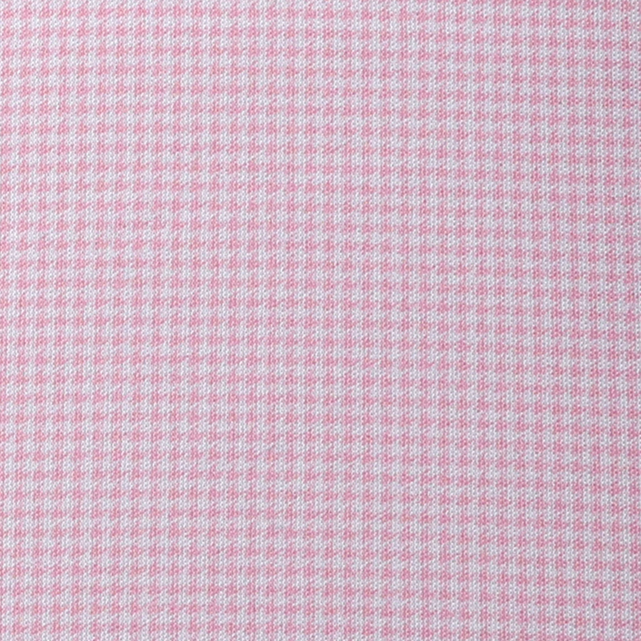 Semi-Spread Collar Polo Pink Houndstooth - Image 6