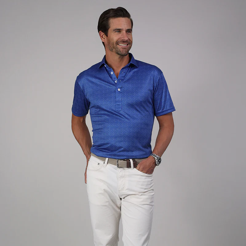 Semi-Spread Collar Polo Royal Blue Desert Sky - Image 4