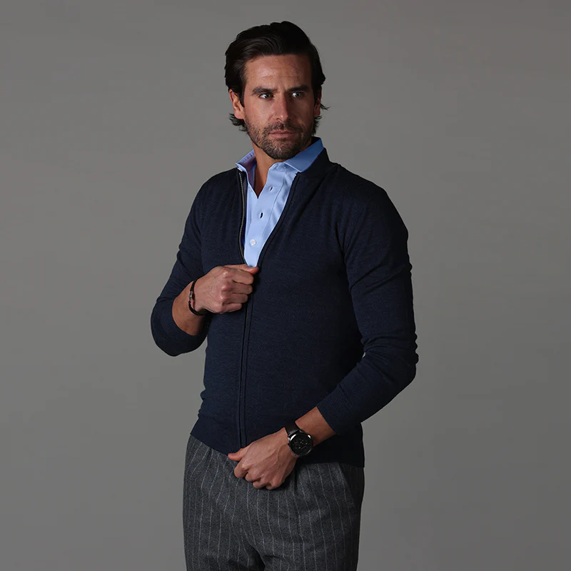 Semi-Spread Collar Polo Sky Blue - Image 6