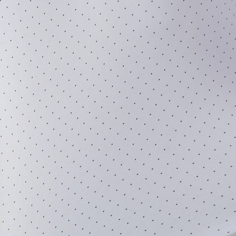 Semi-Spread Collar Polo White Navy Polka Dot - Image 7