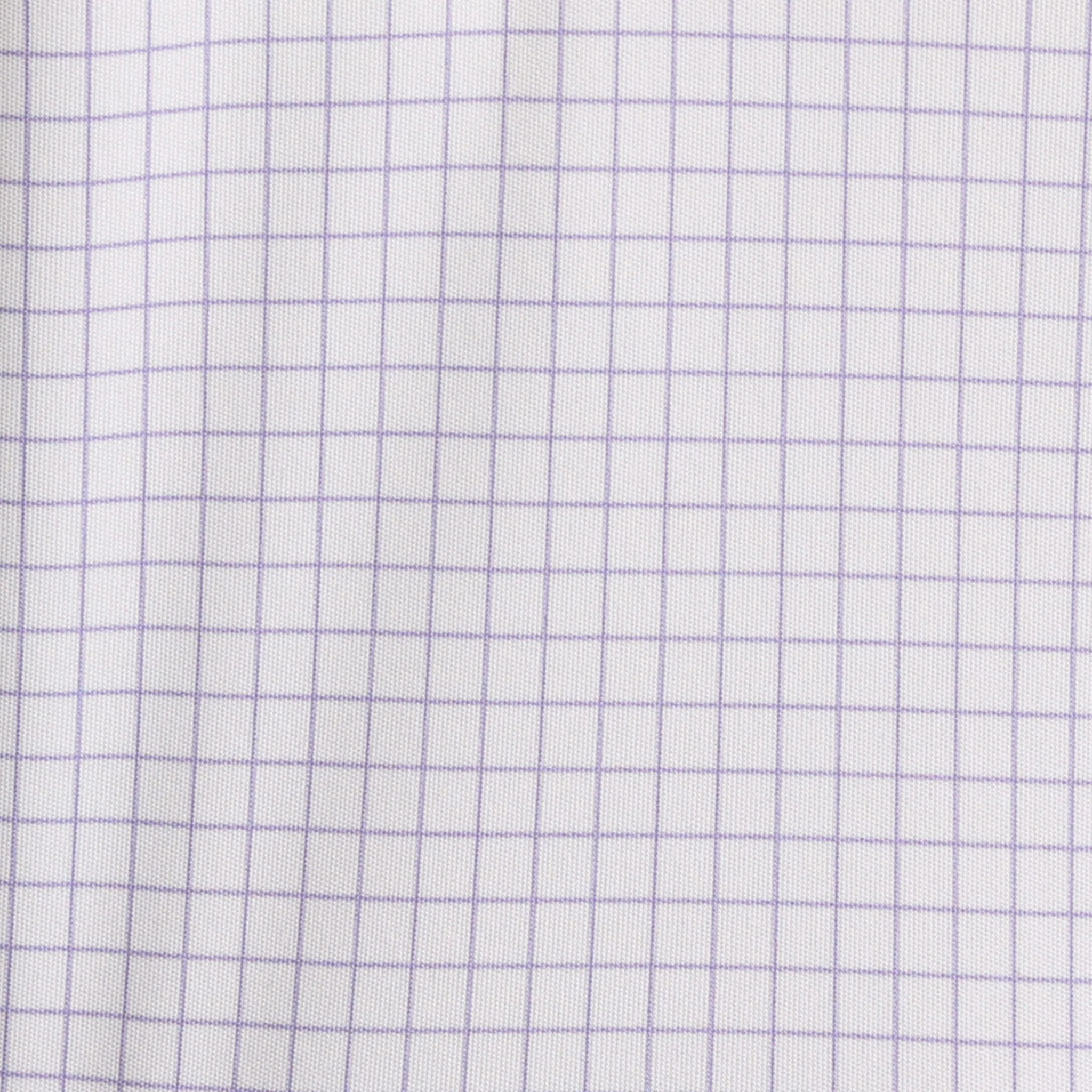 Semi-Spread Collar Polo Thin Lavender Check - Image 6